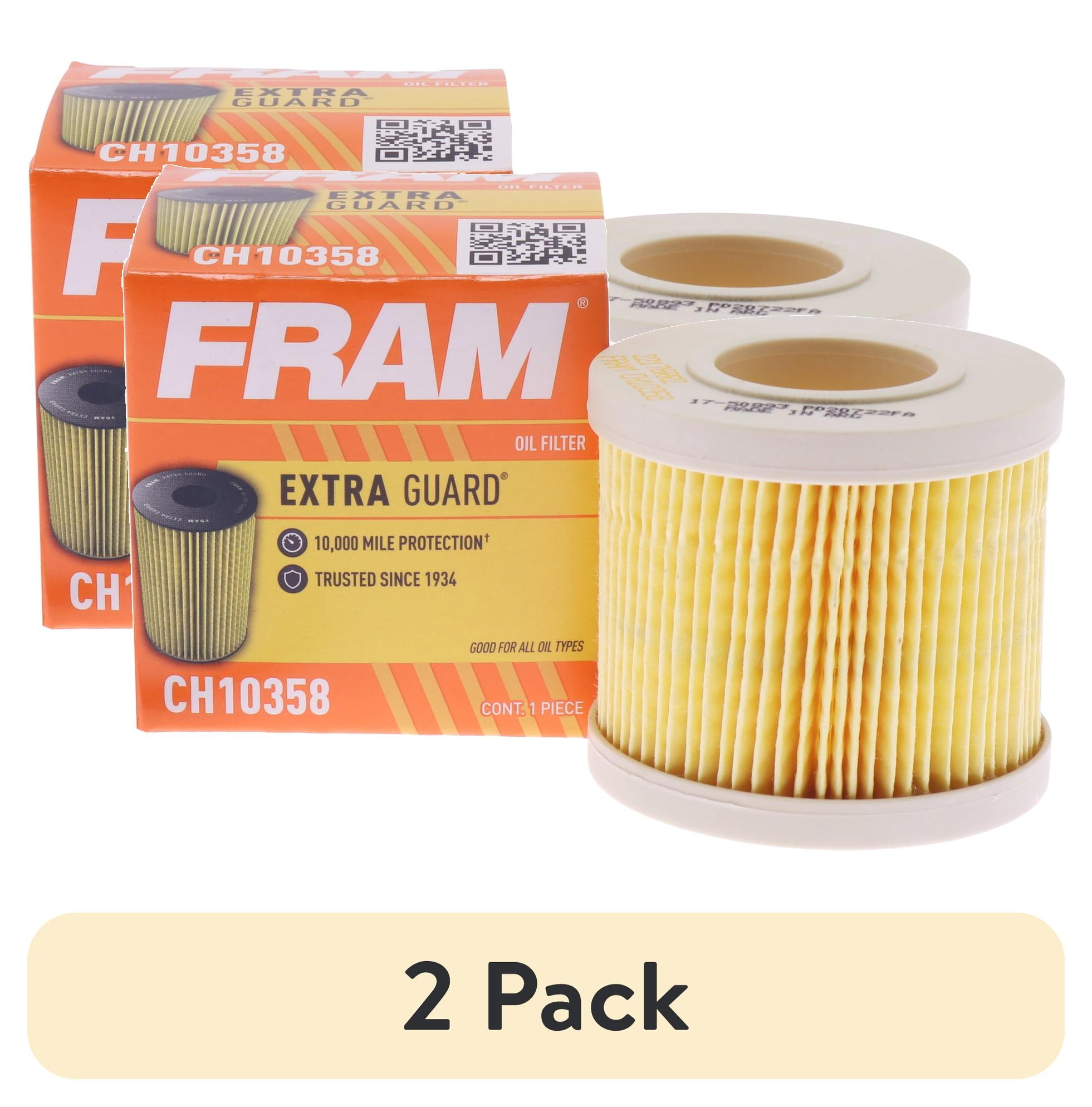ブリカ 3 pack) FRAM Extra Guard Oil Filter, CH10358, 10K Miles