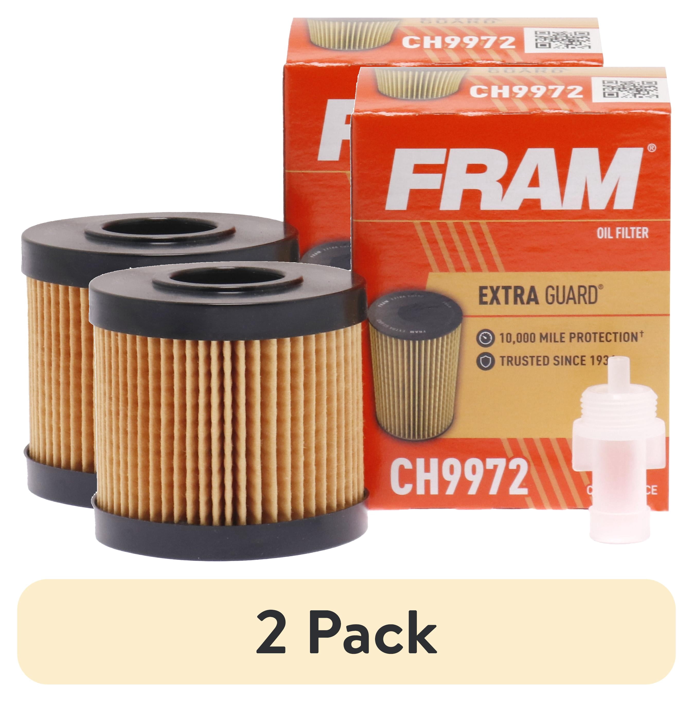 2 pack) FRAM Extra Guard Filter CH9972, 10K mile Change Interval 