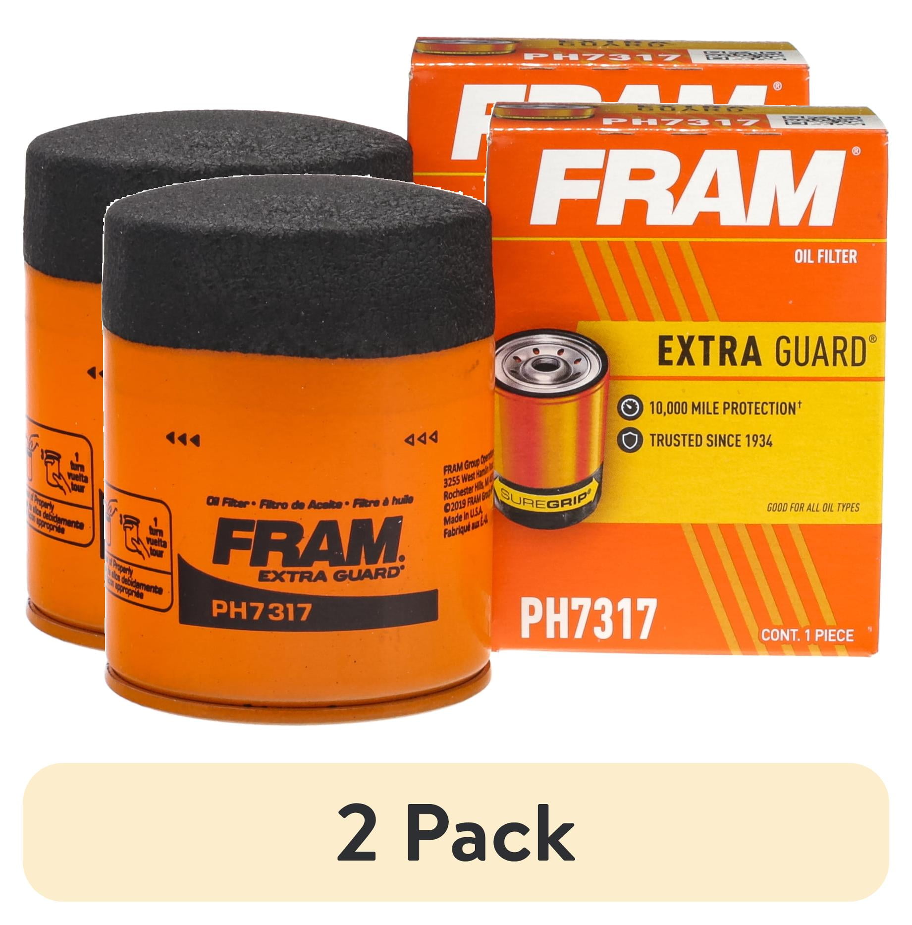 6 pack) FRAM Extra Guard Oil Filter, PH7317, 10K mile Replacement