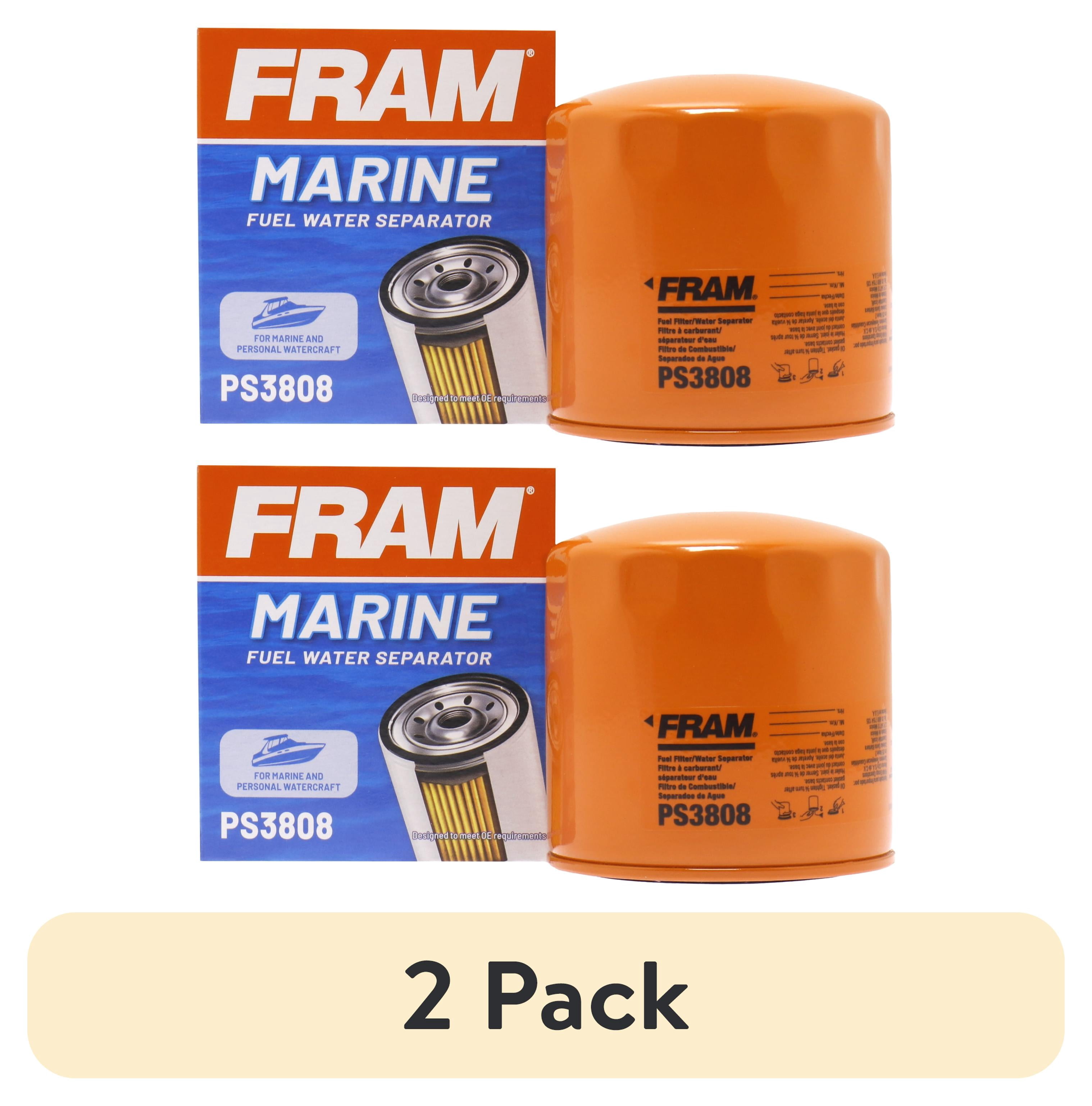 (2 pack) FRAM PS3808 Spin-On Replacement Water Separator Filter For Select Marine Vehicles