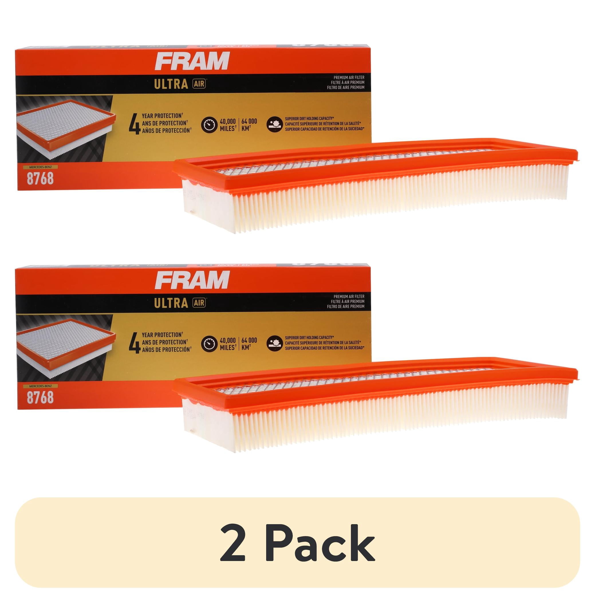 (2 pack) FRAM Ultra Air Premium Engine Air Filter, XGA8768, Fits Select Mercedes-Benz And AMG Vehicles