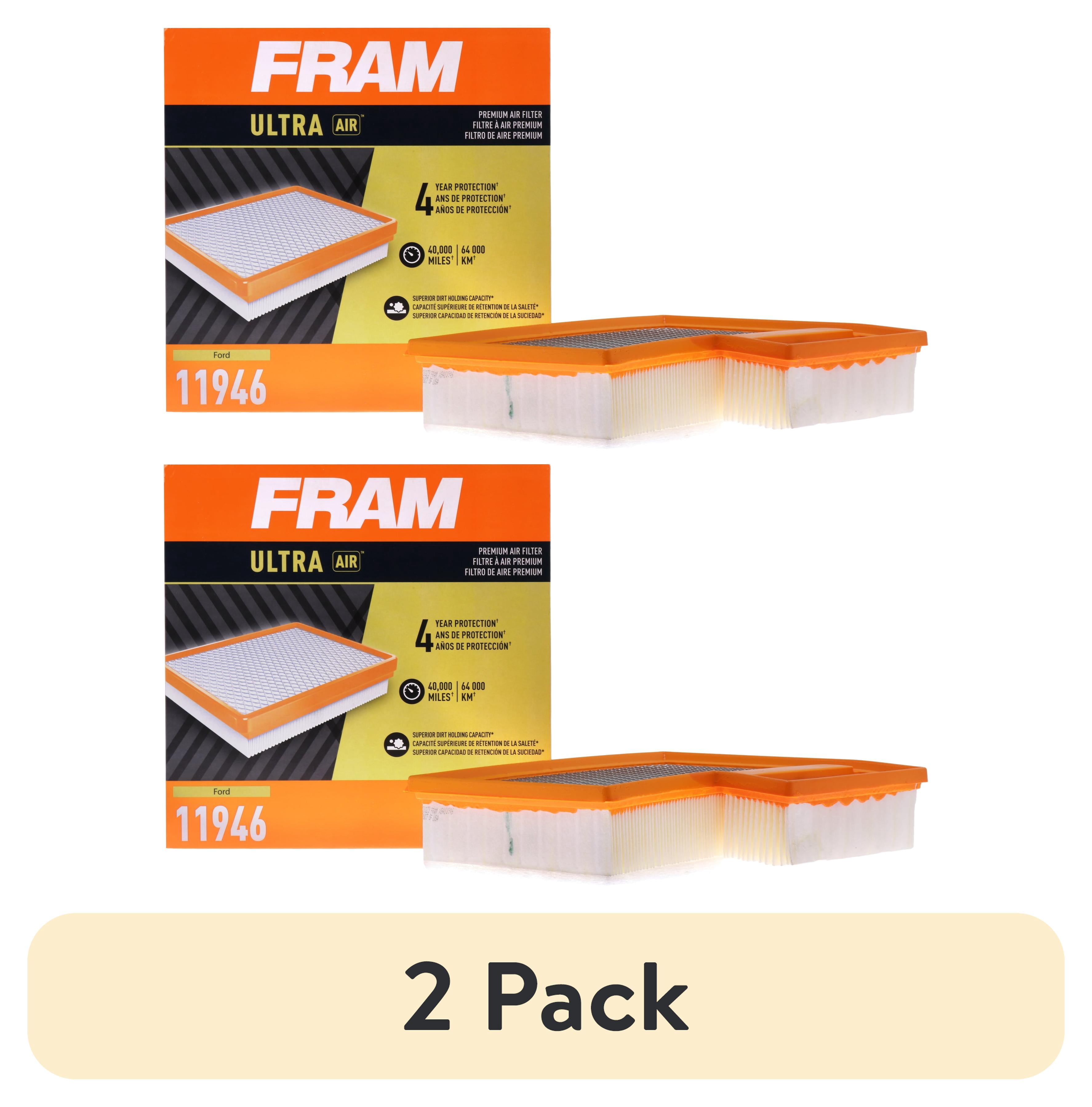(2 pack) FRAM Ultra Air XGA11946, Premium Engine Air Filter for Ford Vehicles Fits select: 2015-2023 FORD TRANSIT