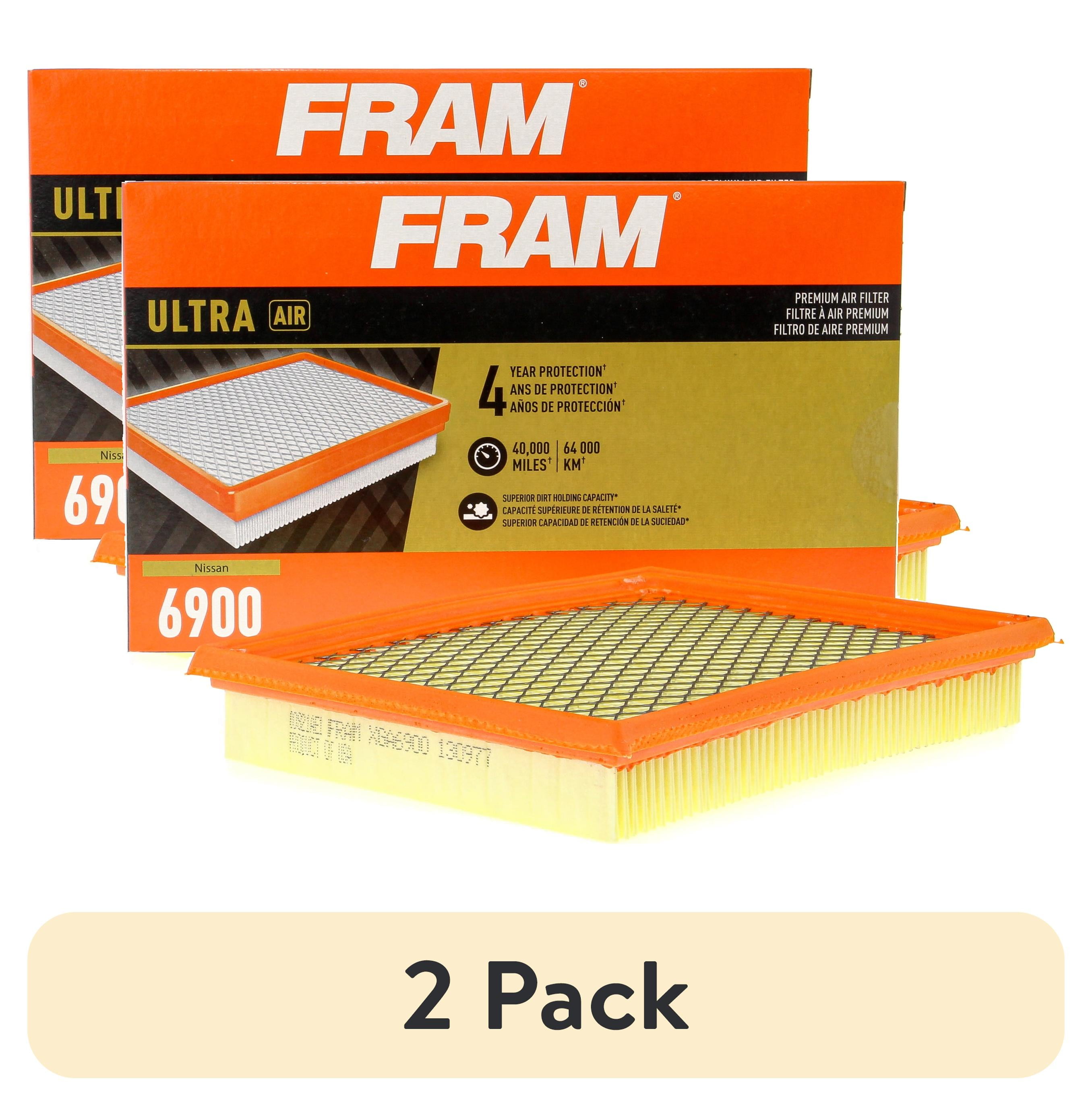 (2 pack) FRAM Ultra Premium 40,000 Mile Air Filter, 6900 for Select Nissan Vehicles