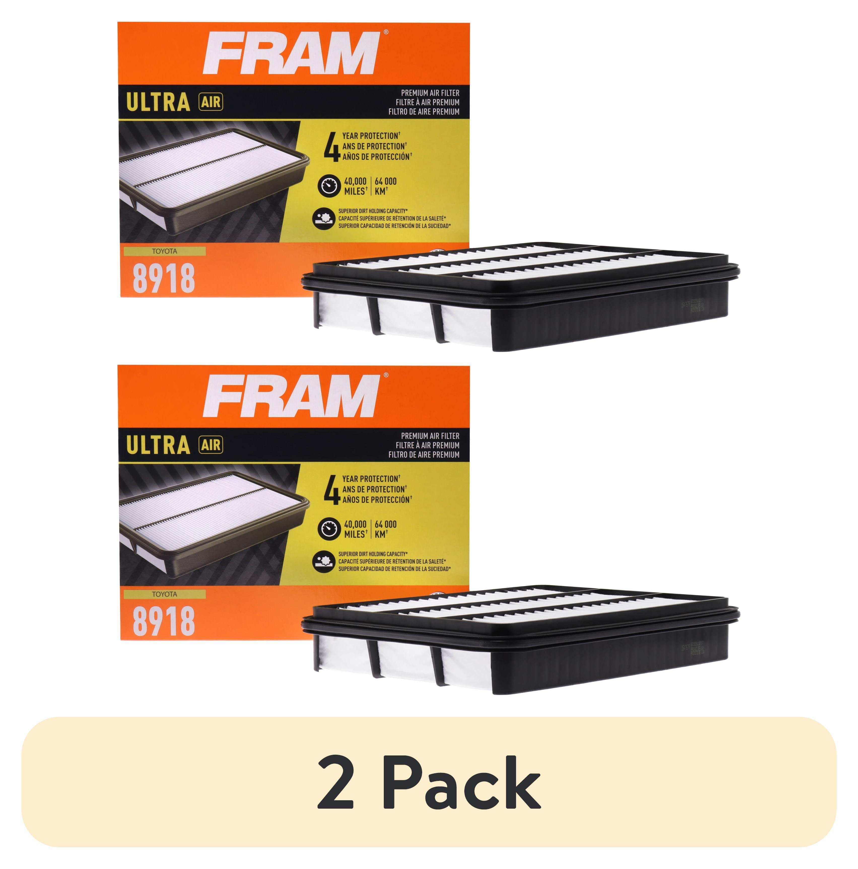 (2 pack) FRAM Ultra Air XGA8918, Premium Engine Air Filter, Replacement Filter for Select Lexus, Toyota Vehicles Fits select: 2000-2006 TOYOTA TUNDRA, 2001-2007 TOYOTA SEQUOIA