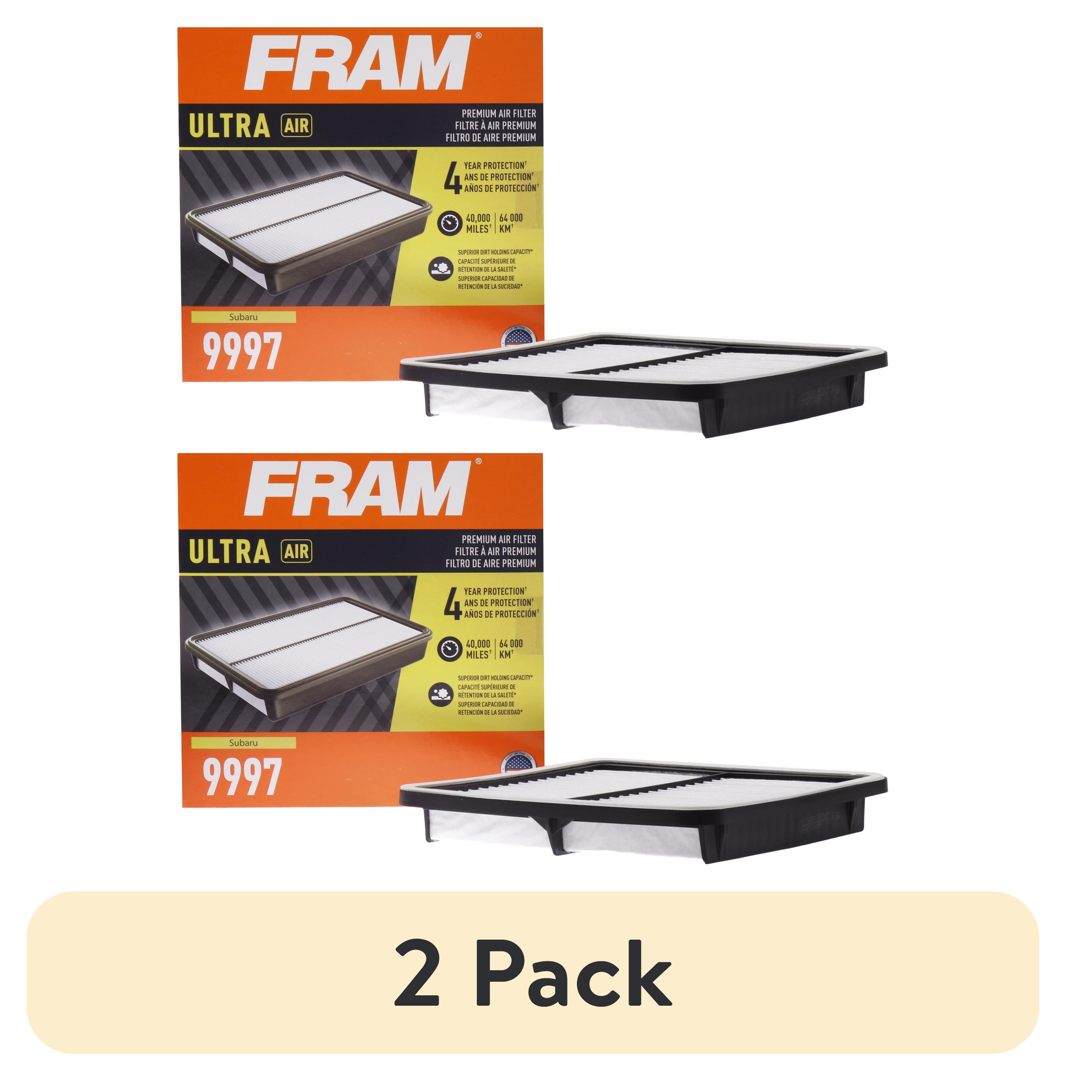 (2 pack) FRAM Ultra Premium 40,000 Mile Air Filter, 9997 for Select Subaru Vehicles