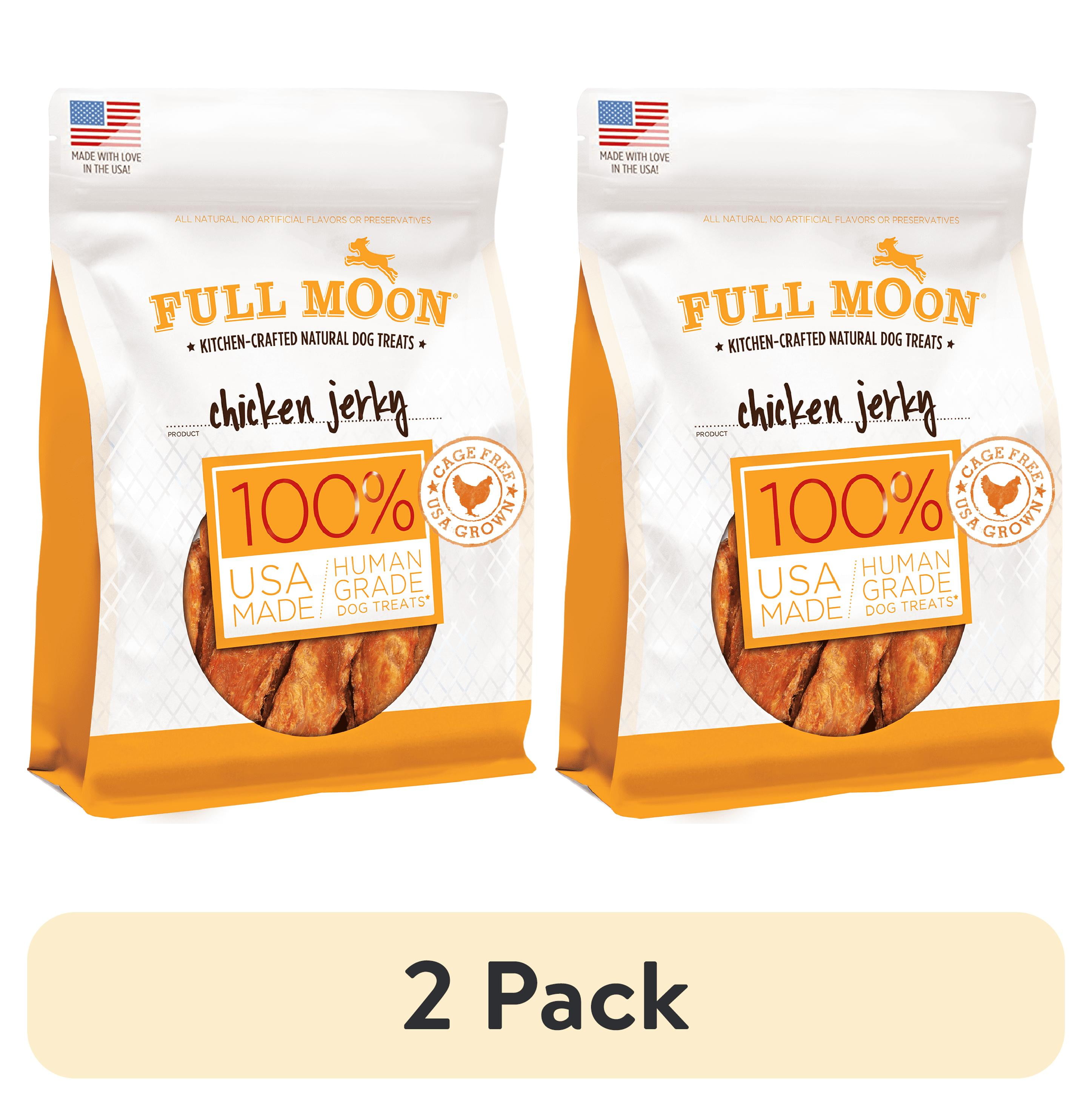 (2 pack) FULL MOON® All Natural Human Grade Dog Treats, Chicken Jerky, 24 Ounce, Dry, Jerky Treats