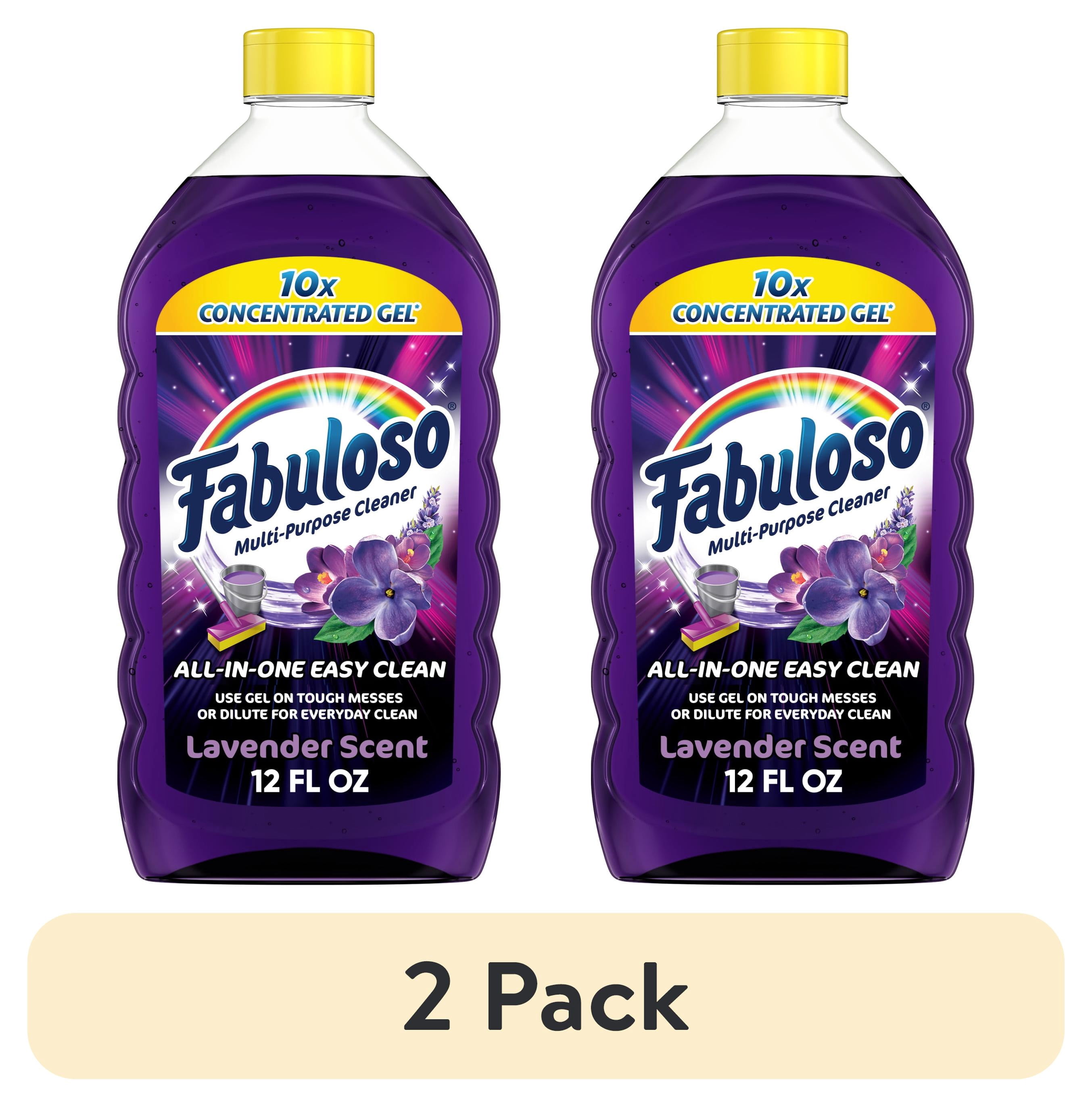(2 pack) Fabuloso 10X Concentrated Gel, Multi-Purpose Cleaner, Toilet Cleaner, Floor Cleaner, Lavender Scent, 12 fl oz Bottle