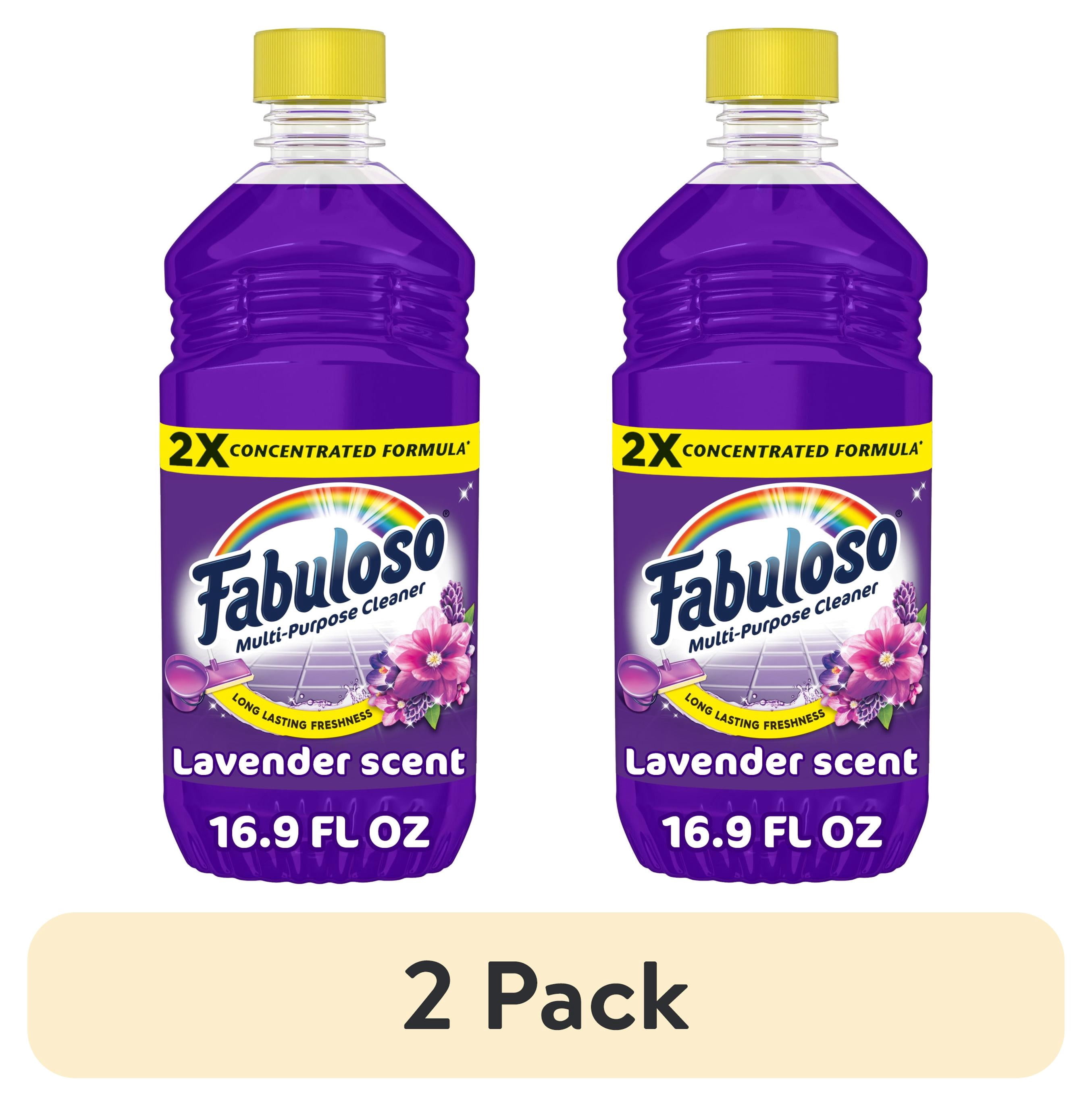 (2 pack) Fabuloso 2X Multi-Purpose Cleaner, No Rinse Floor Cleaner, Lavender Scent, 16.9 fl oz