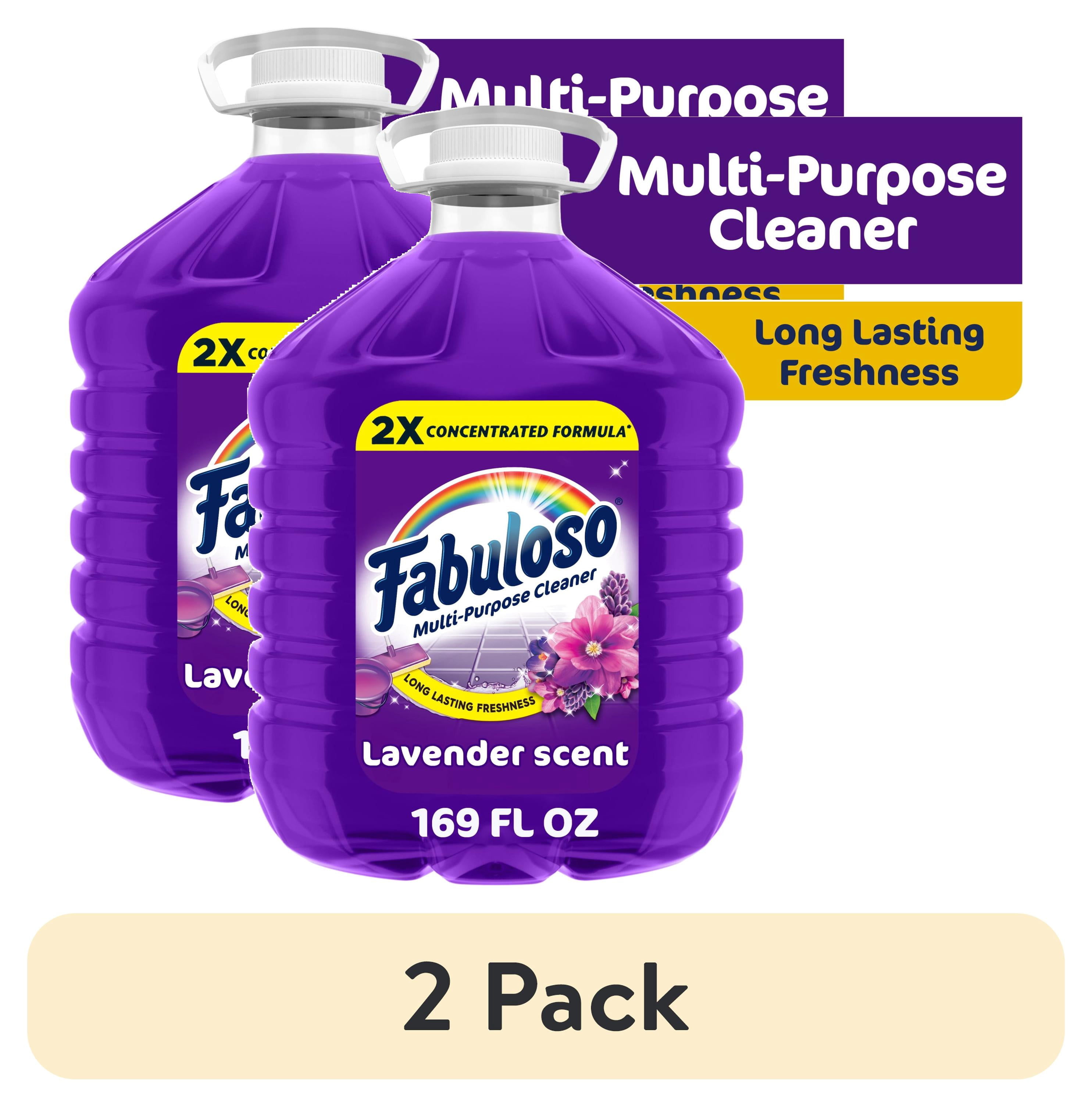 (2 pack) Fabuloso 2X Multi-Purpose Cleaner, No Rinse Floor Cleaner, Lavender Scent, 169 fl oz