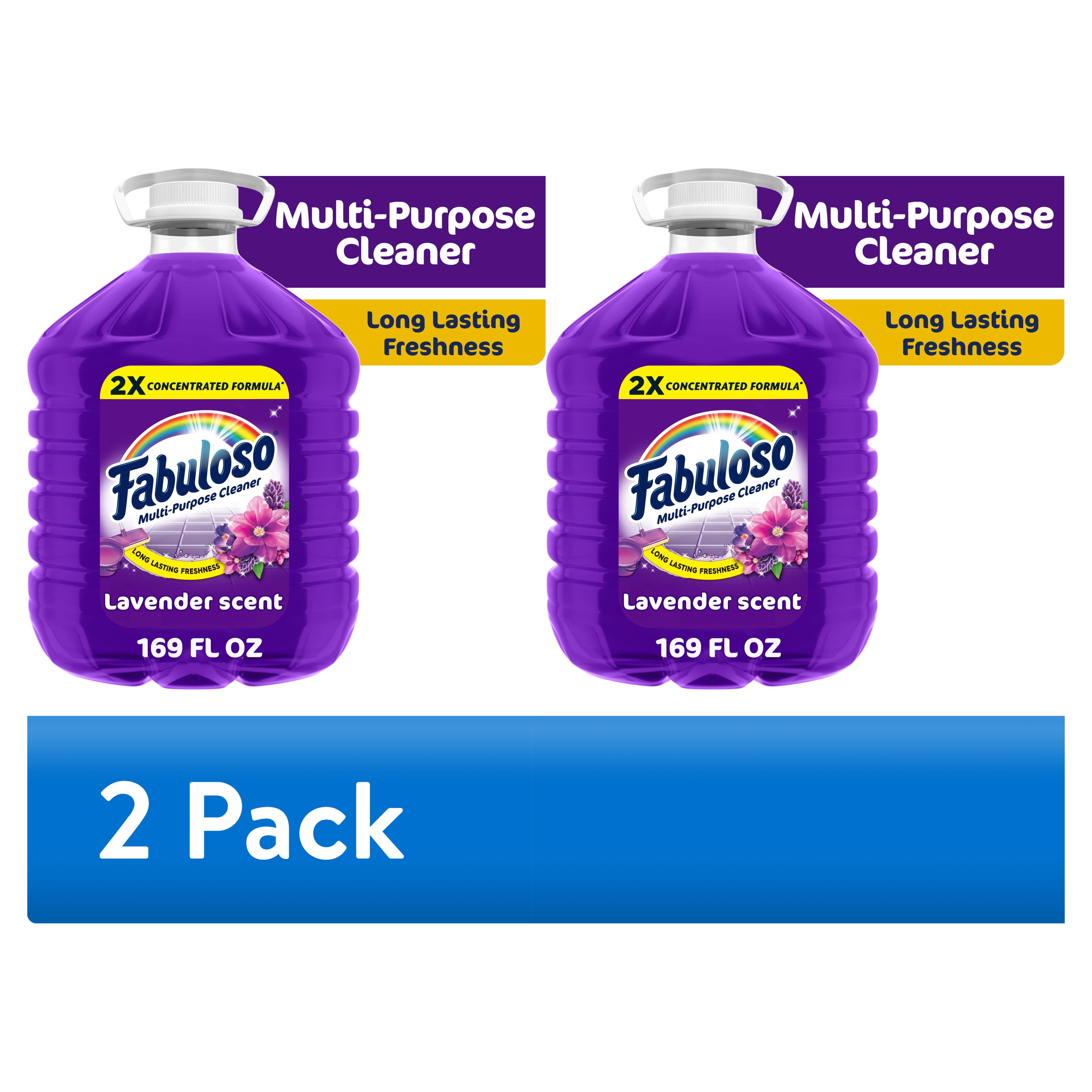(2 pack) Fabuloso 2X Multi-Purpose Cleaner, No Rinse Floor Cleaner, Lavender Scent, 169 fl oz
