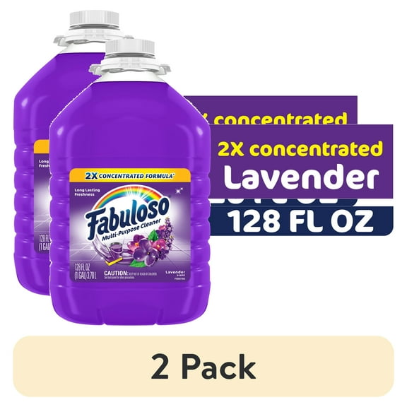 (2 pack) Fabuloso Multi Surface All Purpose Floor Cleaner, Lavender Scent, 128 fl oz