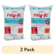 2 pack Poly-Fil  Premium Polyester Fiber Fill by Fairfield, 12oz Bag