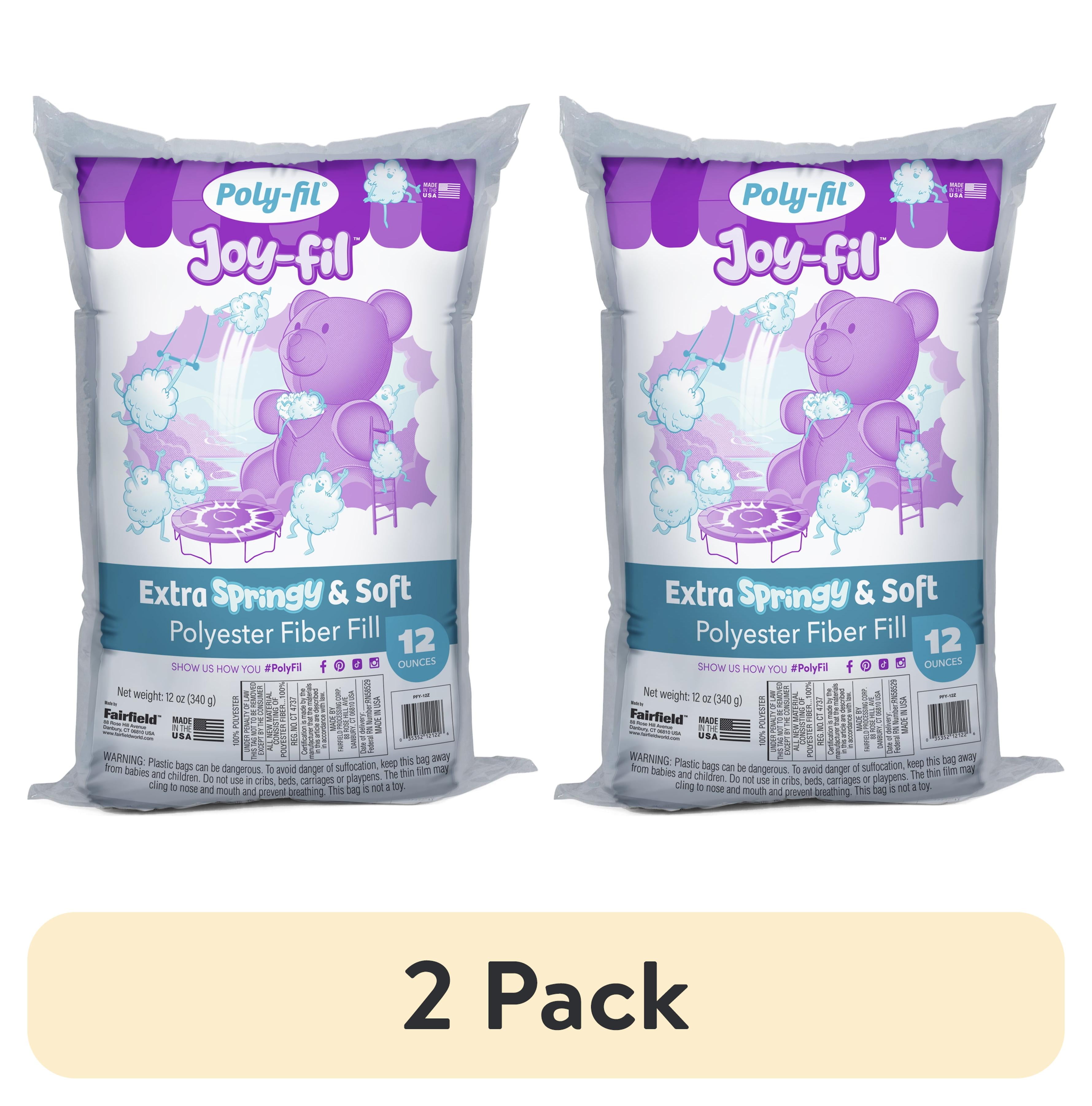 2 pack) Poly-Fil Joy-Fil Super Soft and Silky Smooth Polyester