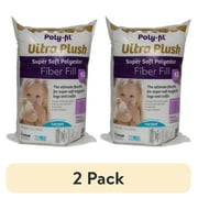 2 pack Poly-Fil Ultra Plush Super Soft Polyester Fiberfill Stuffing, 12oz Bag, by Fairfield