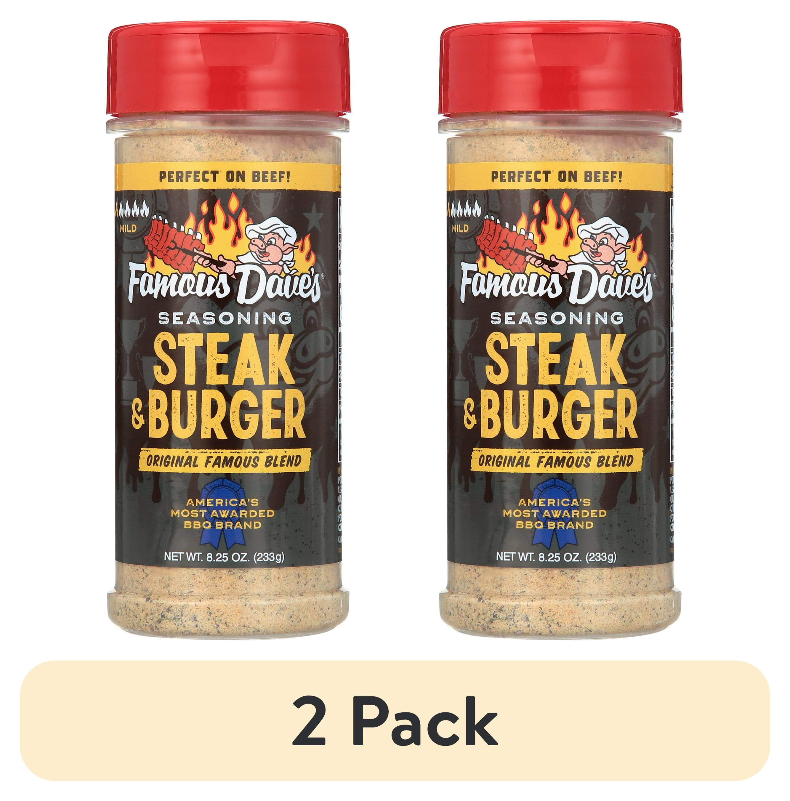 (2 pack) Famous Dave's Steak & Burger Seasoning 8.25 oz - Walmart.com