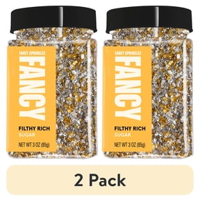 (2 pack) Fancy Sprinkles Filthy Rich Sugar, Dessert Sprinkles, 3 oz