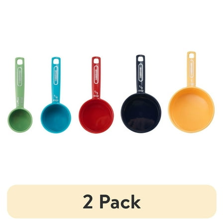 (2 pack) Farberware Plastic Multicolor Nesting Measuring Cup Set with Bonus Coffee Scoop, 5-Piece price history and forecast - Farberware