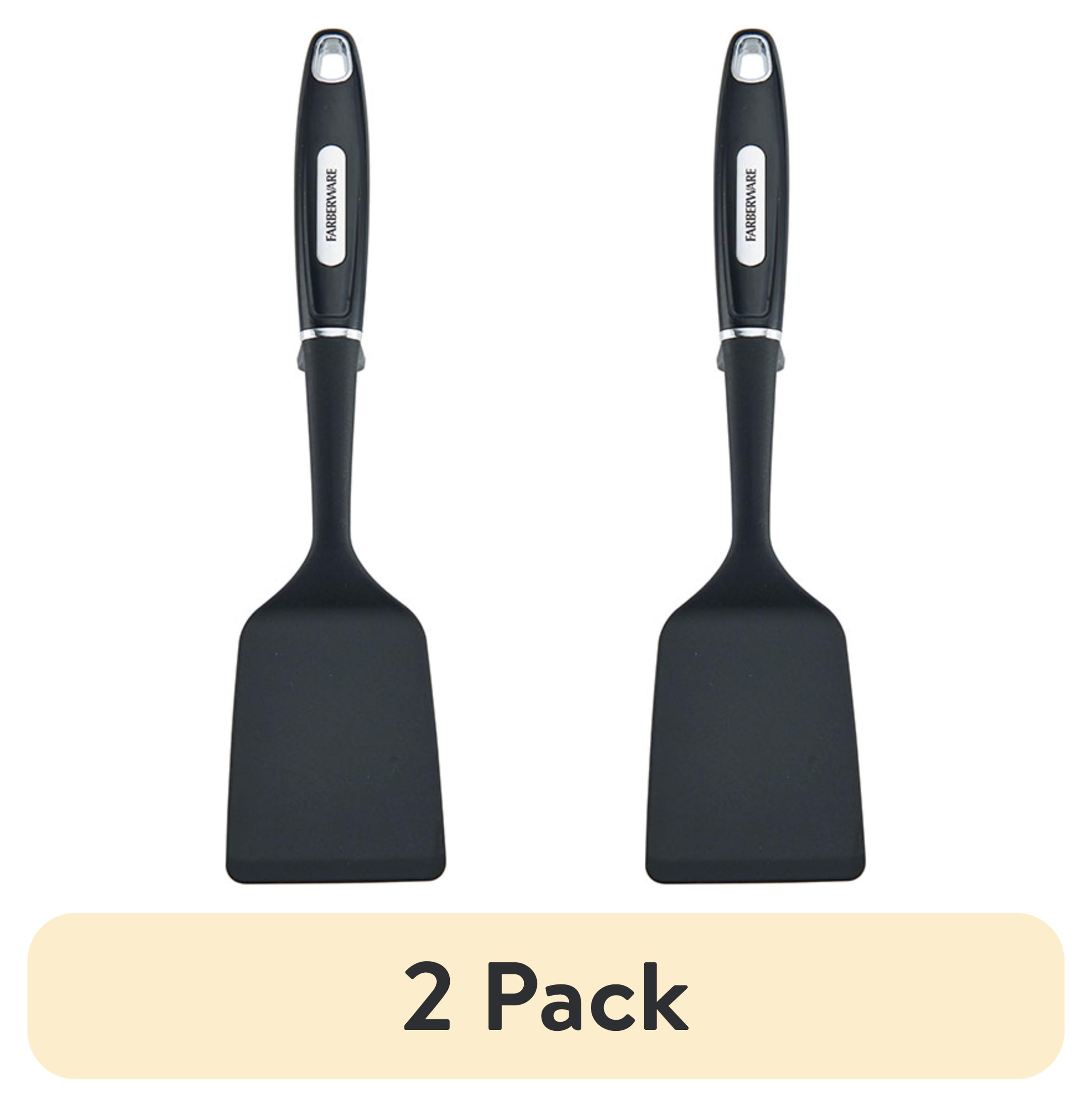 (2 pack) Farberware Professional Nylon Kitchen Spatula/Turner with Black Plastic Handle