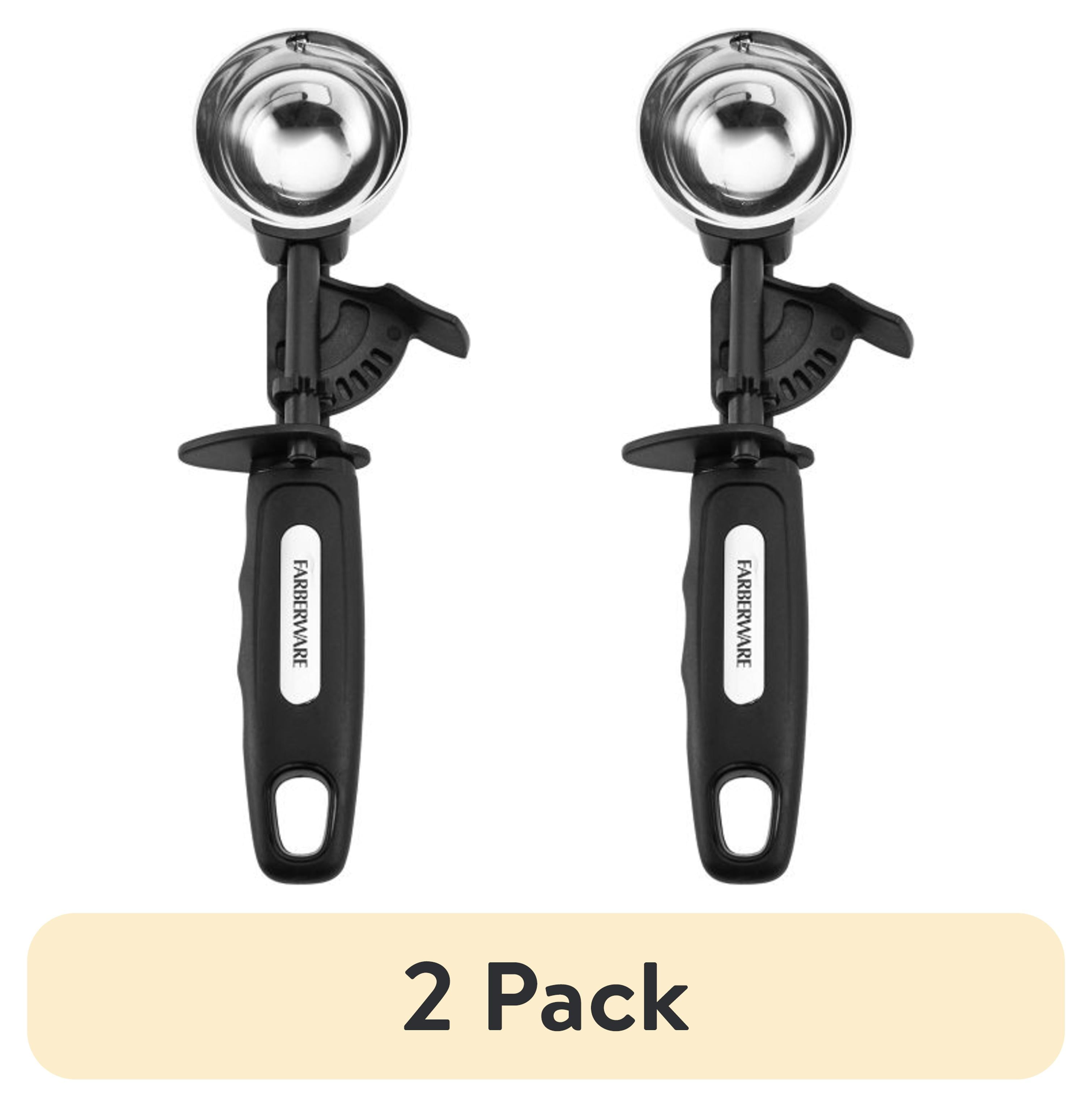(2 pack) Farberware Professional Old Fashion Ice Cream Scoop in Black