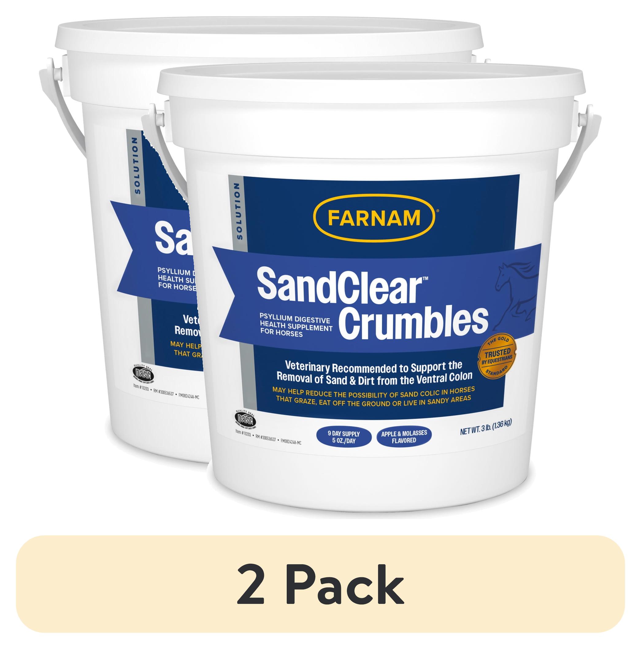 (2 pack) Farnam SandClear Natural Psyllium Crumbles 3 Pounds 9 Scoops