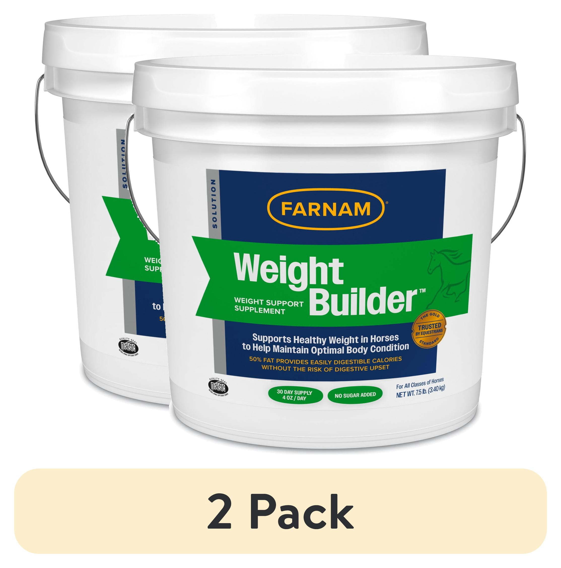 (2 pack) Farnam Weight Builder Equine Weight Supplement for Horses 7.5 pounds