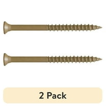 (2 pack) OMG INC Deck Screws With Bit, Gold, 2.5-In., 75-Pk. FMGD212-75