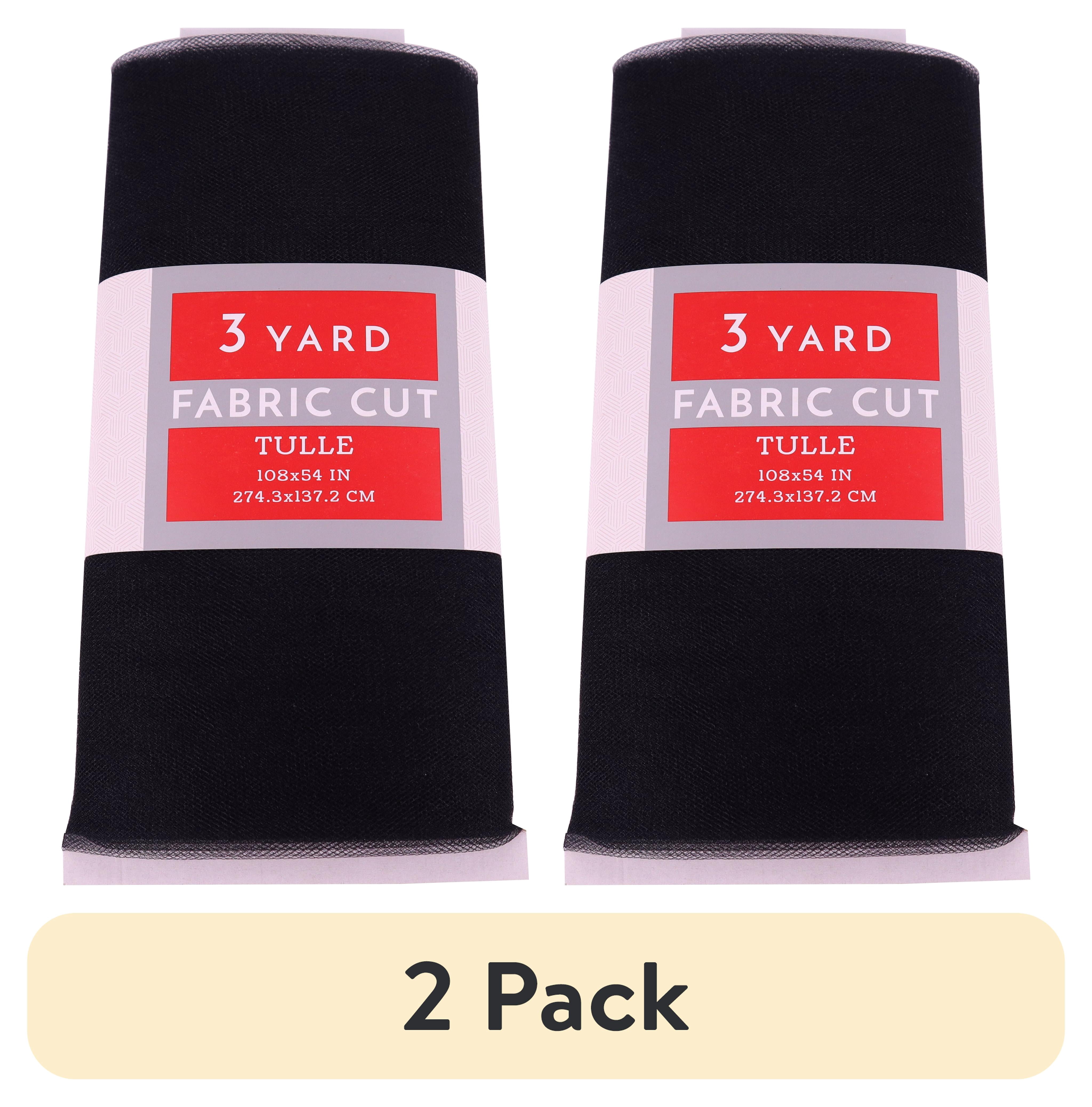(2 pack) 3 Yard Cut Sparkle Tulle Fabric, Black, 54" Wide for Apparel & Crafting, by Fuzhou