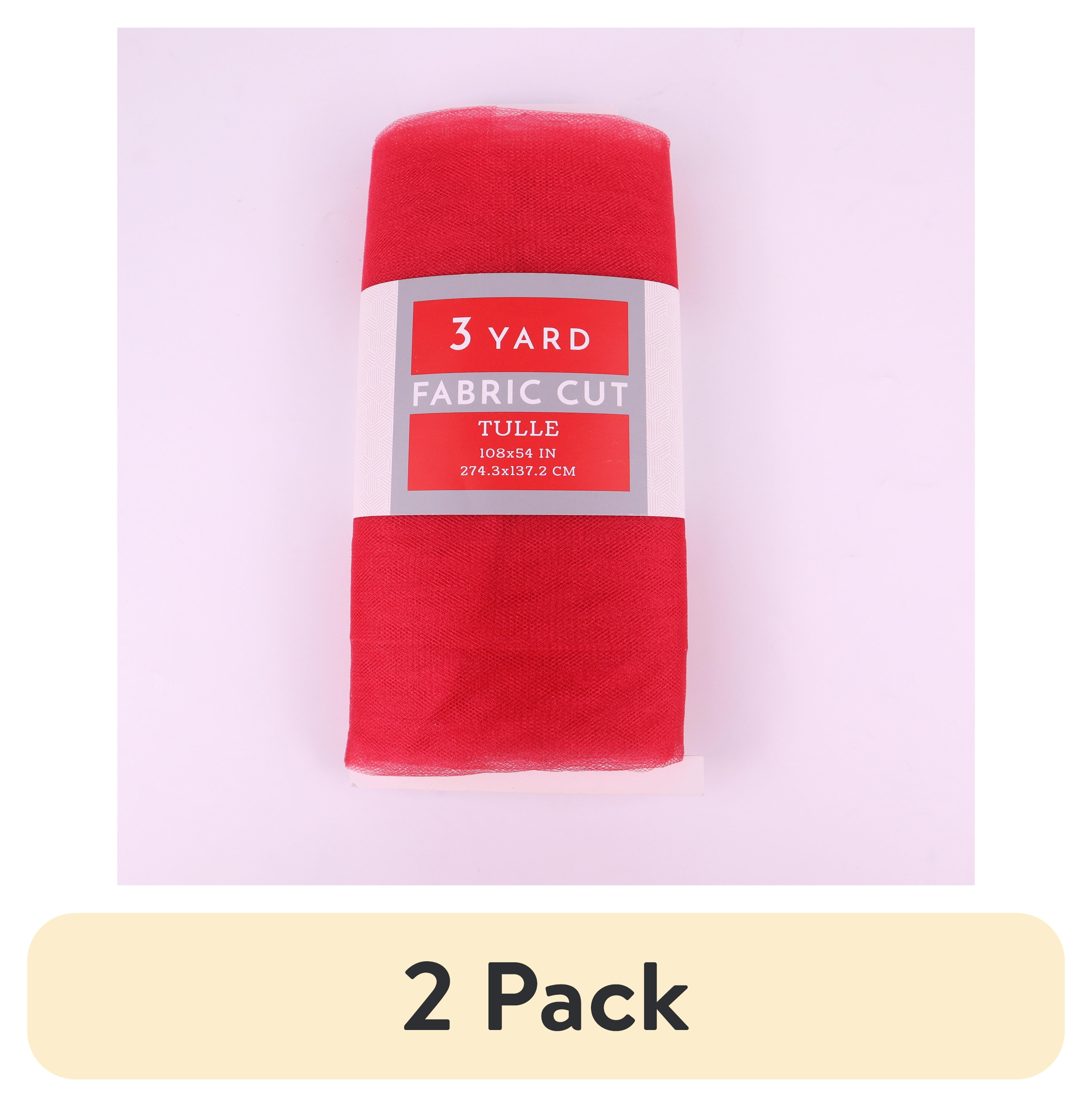 (2 pack) 3 Yard Cut Sparkle Tulle Fabric, Poppy, 54" Wide for Apparel & Crafting, by Fuzhou