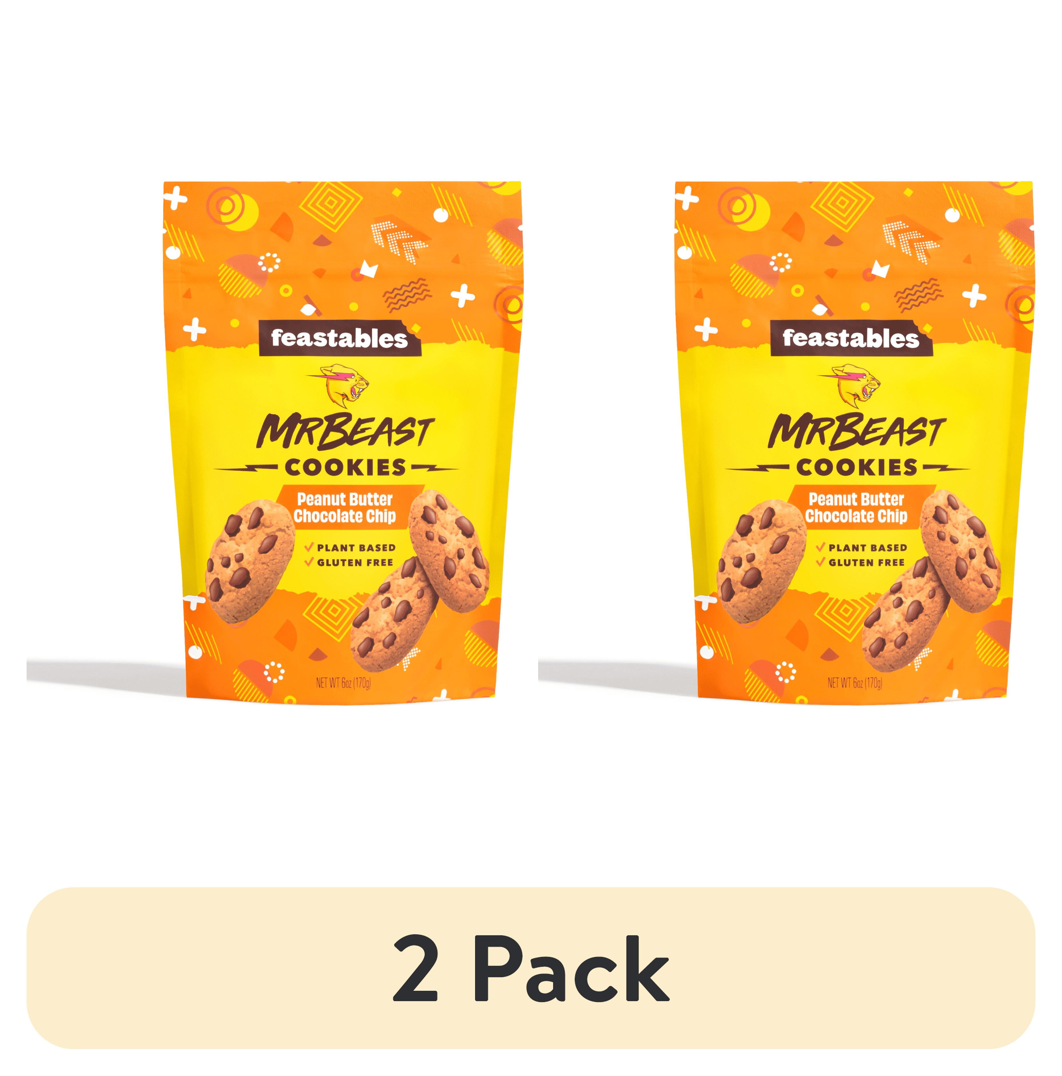 2 pack) Feastables MrBeast Peanut Butter Chocolate Chip