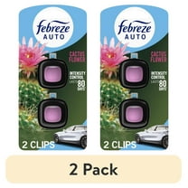 (2 pack) Febreze AUTO Car Air Freshener, Odor-Fighting Car Vent Clip, Cactus Flower, 2 Count