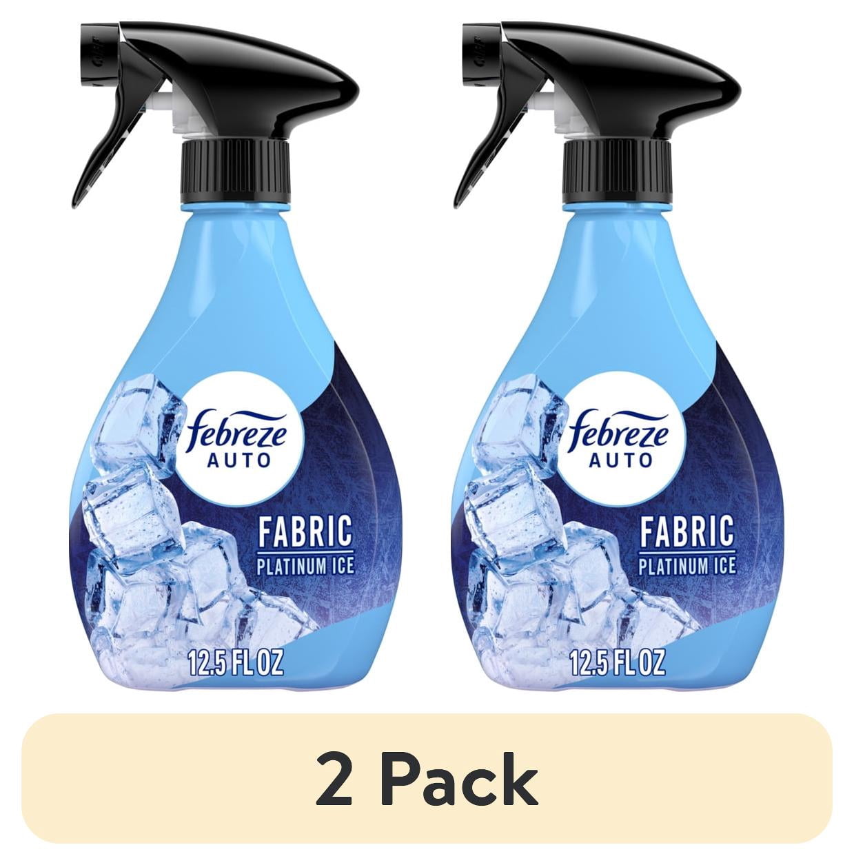(2 pack) Febreze AUTO Car Fabric Spray, Odor Fighting Air Freshener, Platinum Ice, 12.5 fl oz
