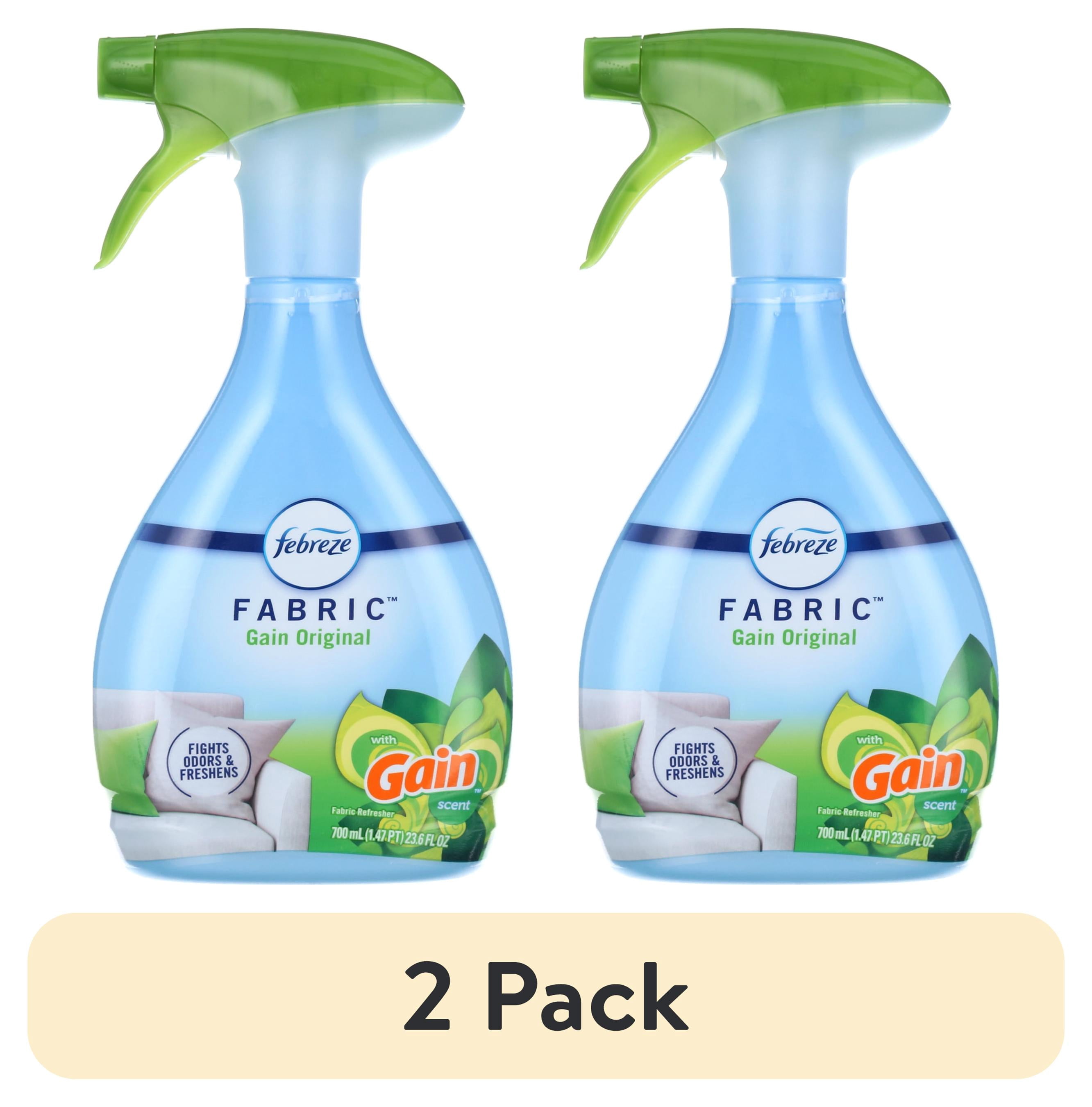 (2 pack) Febreze Fabric Spray Air Freshener, Odor-Fighting Fabric Refresher, Gain, 23.6 fl oz