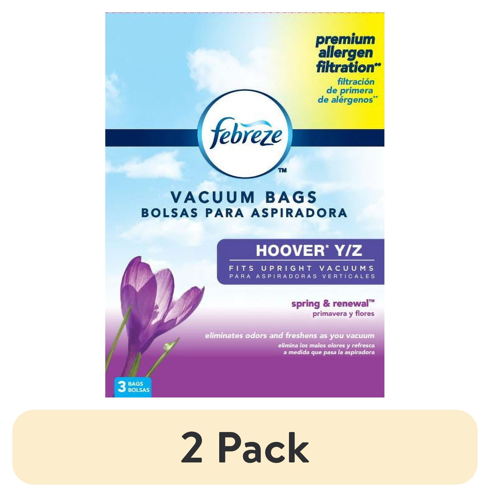 (2 pack) BISSELL Febreze Hoover Style Y Z Premium Allergen Filtration Vacuum Bags, 3-pack, 2511