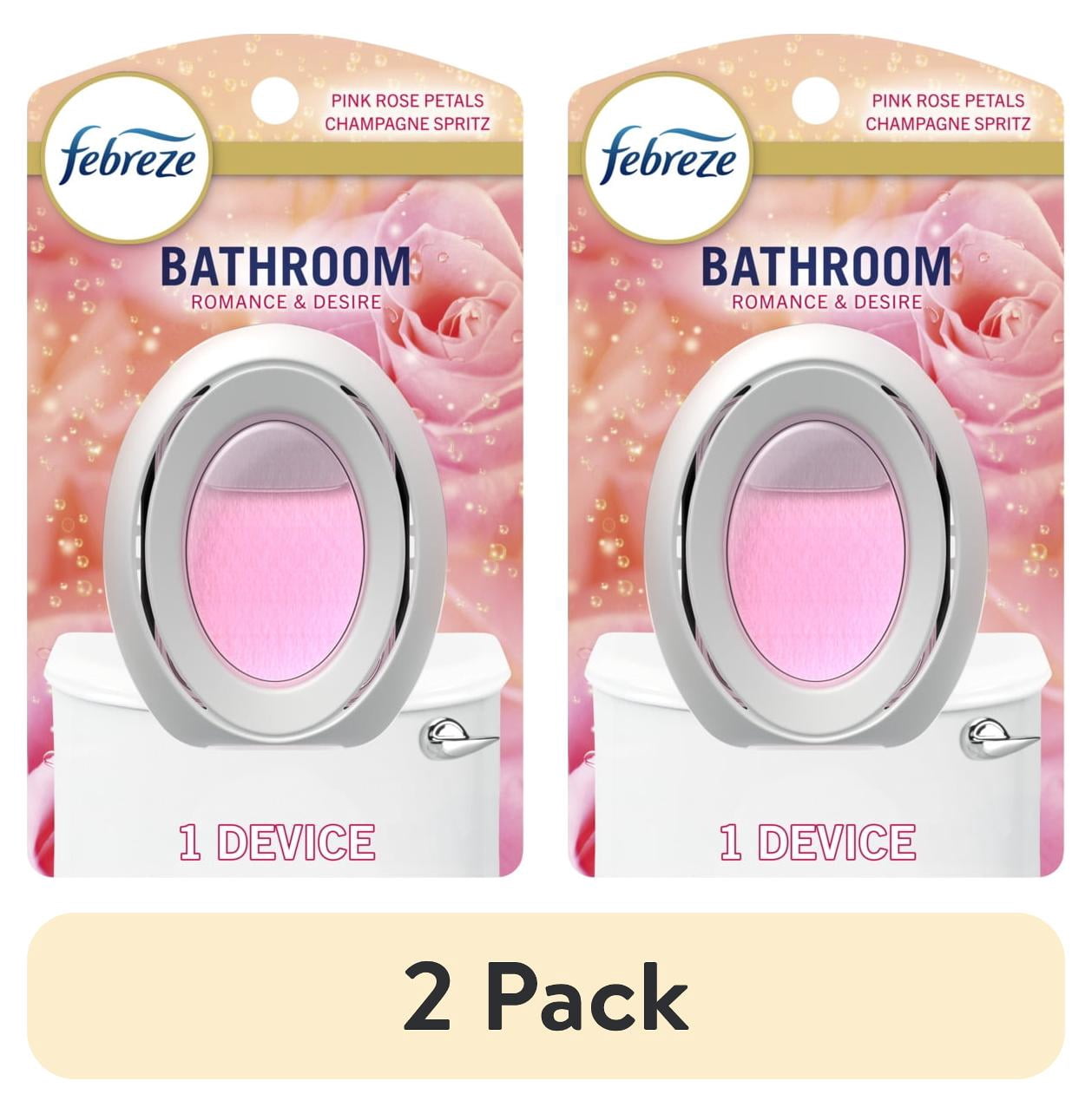 (2 pack) Febreze BATH Air Freshener, Odor-Fighting, Romance & Desire Scent, 1 Count