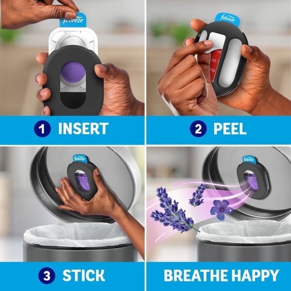 2 pack-Febreze Trash Odor Fighter, Twilight Lavender Scent, 1 Holder + 1 Refill