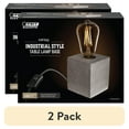thumbnail image 1 of (1 pack) Feit Electric 3.5" inch Industrial Cube Cement Matte Gray Table Lamp Base - No Bulb Included, 1 of 9