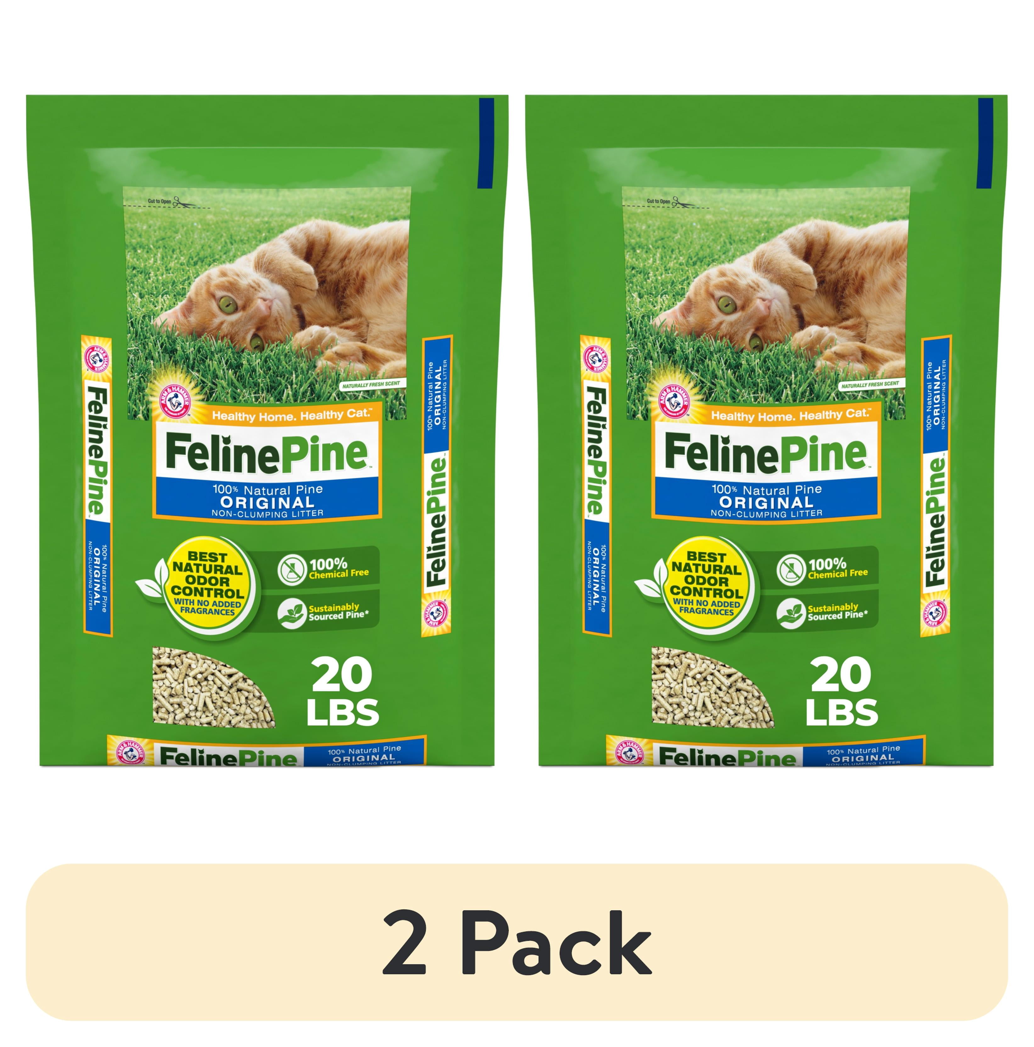 (2 pack) Feline Pine Original 100% Natural Cat Litter, 20 lb