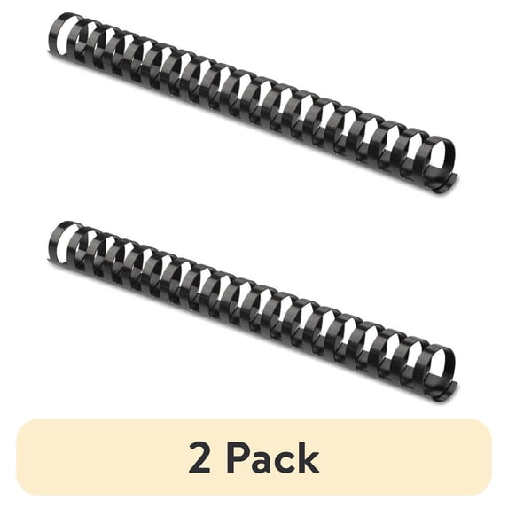 (2 pack) Fellowes 19-ring Plastic Comb Binding, Black, 10 / Pack (Quantity)
