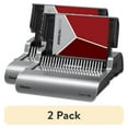 thumbnail image 1 of (2 pack) Fellowes Quasar Electric Comb Binding Machine 25 Sheets Punched, Grey, 1 of 14