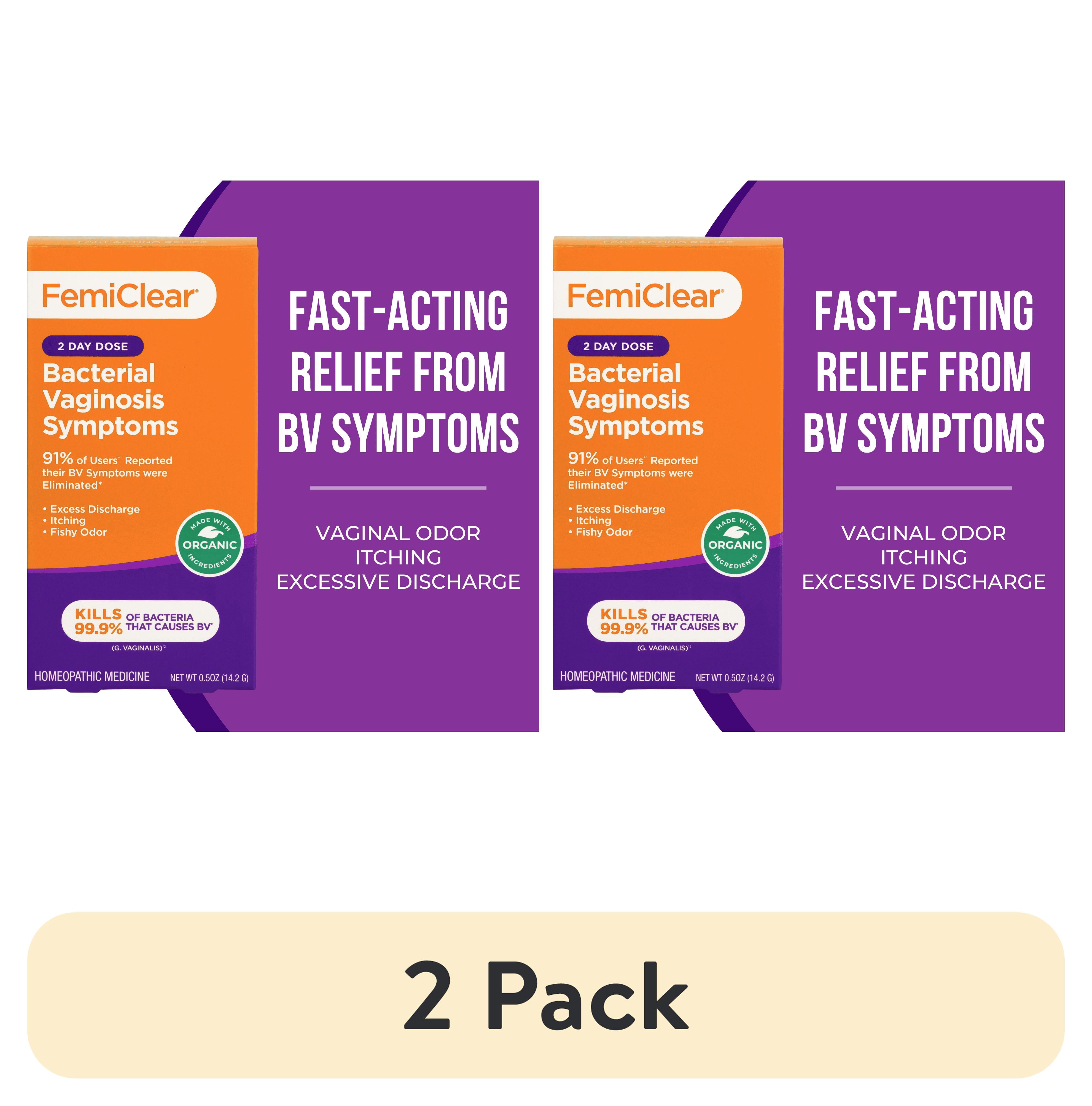 (2 pack) FemiClear Bacterial Vaginosis Symptom Relief 2-Day Dose Ointment