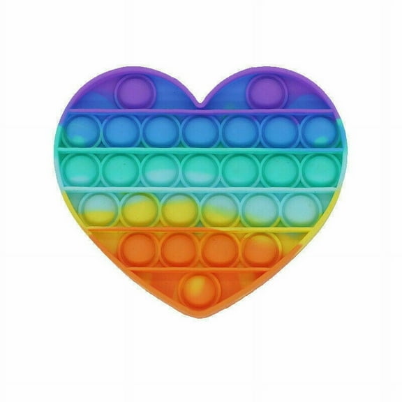 2 pack Fidget Toy Push Bubble Pop Sensory Stress Relief Kids Silicone Popit Toy