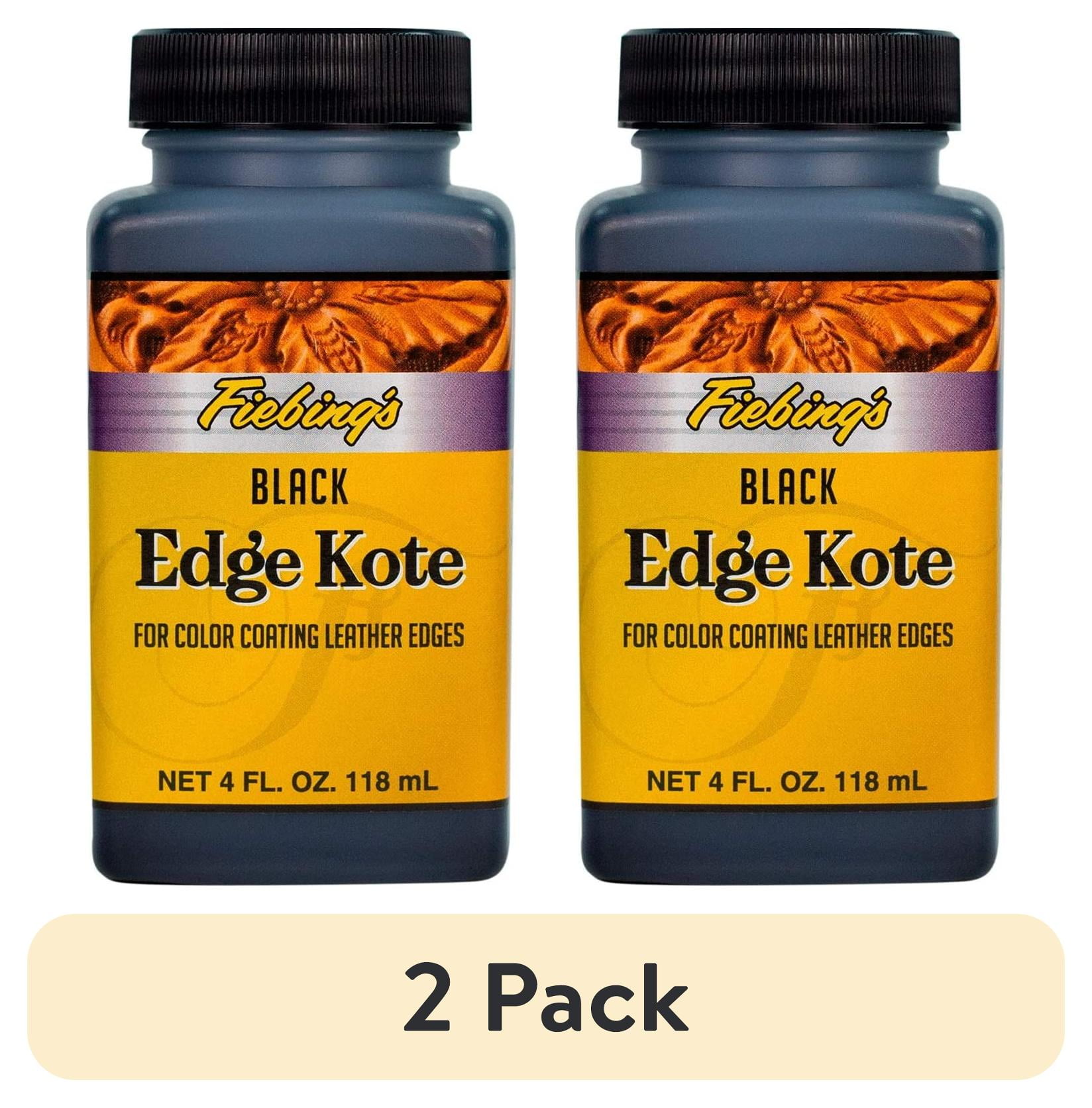 (2 pack) Fiebingâ€™s Edge Kote, 4 Oz. - Color Coats Leather Edges - Black