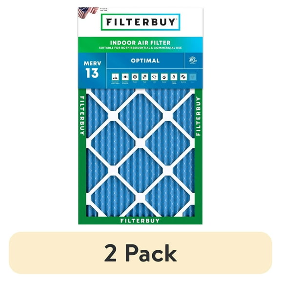 (2 pack) Filterbuy 14x24x1 MERV 13 Health Defense, Pleated HVAC AC Furnace Air Filters (1-Pack)