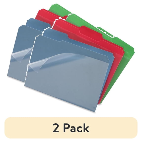 (2 pack) (2 pack) Find It Clear View Interior Letter File Folders