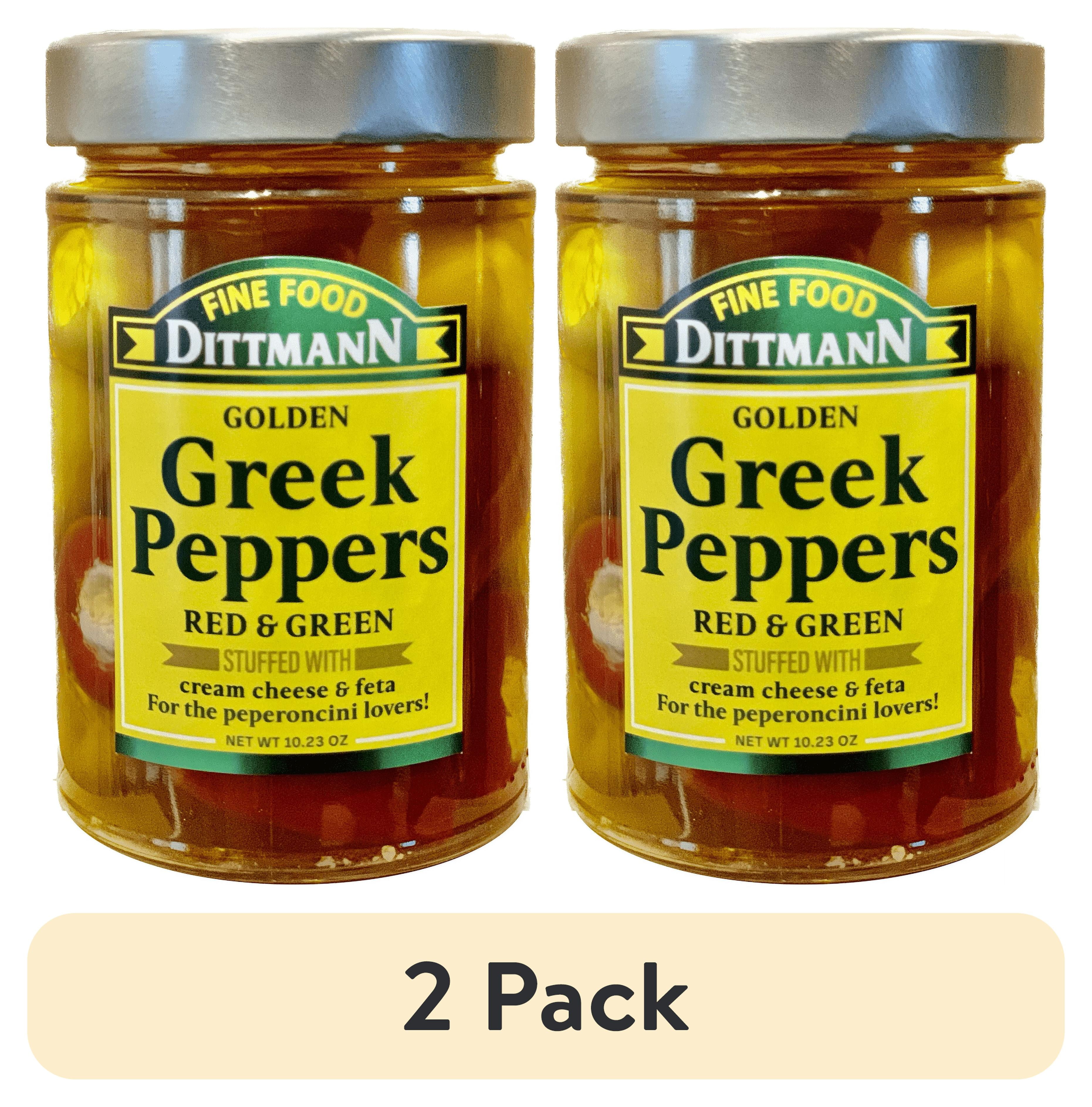 (2 pack) Fine Food Dittmann Golden Greek Peppers Stuffed with Cream Cheese & Feta