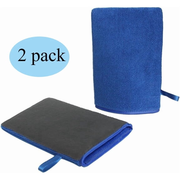 2 pack Fine Grade Clay Bar Mitt Surface Prep Finish for Car Detailing Alternative Novel Detailing Tool & Kit