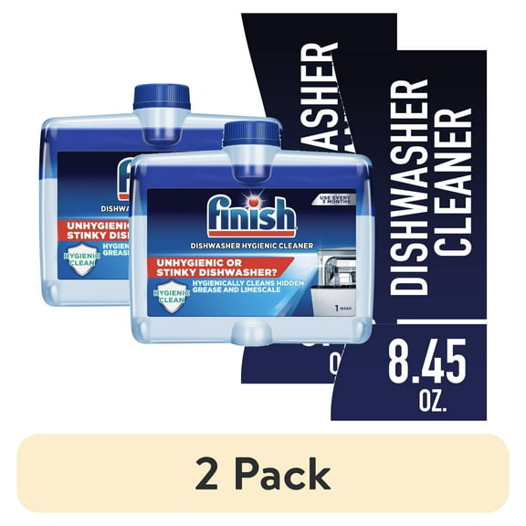(2 pack) Finish Dual Action Dishwasher Cleaner: Fight Grease and Limescale, 1 Count
