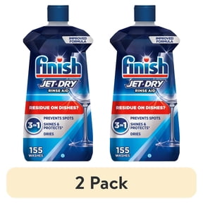(2 pack) Finish Jet-Dry Rinse Aid, Dishwasher Rinse Agent and Drying Agent, 16 oz