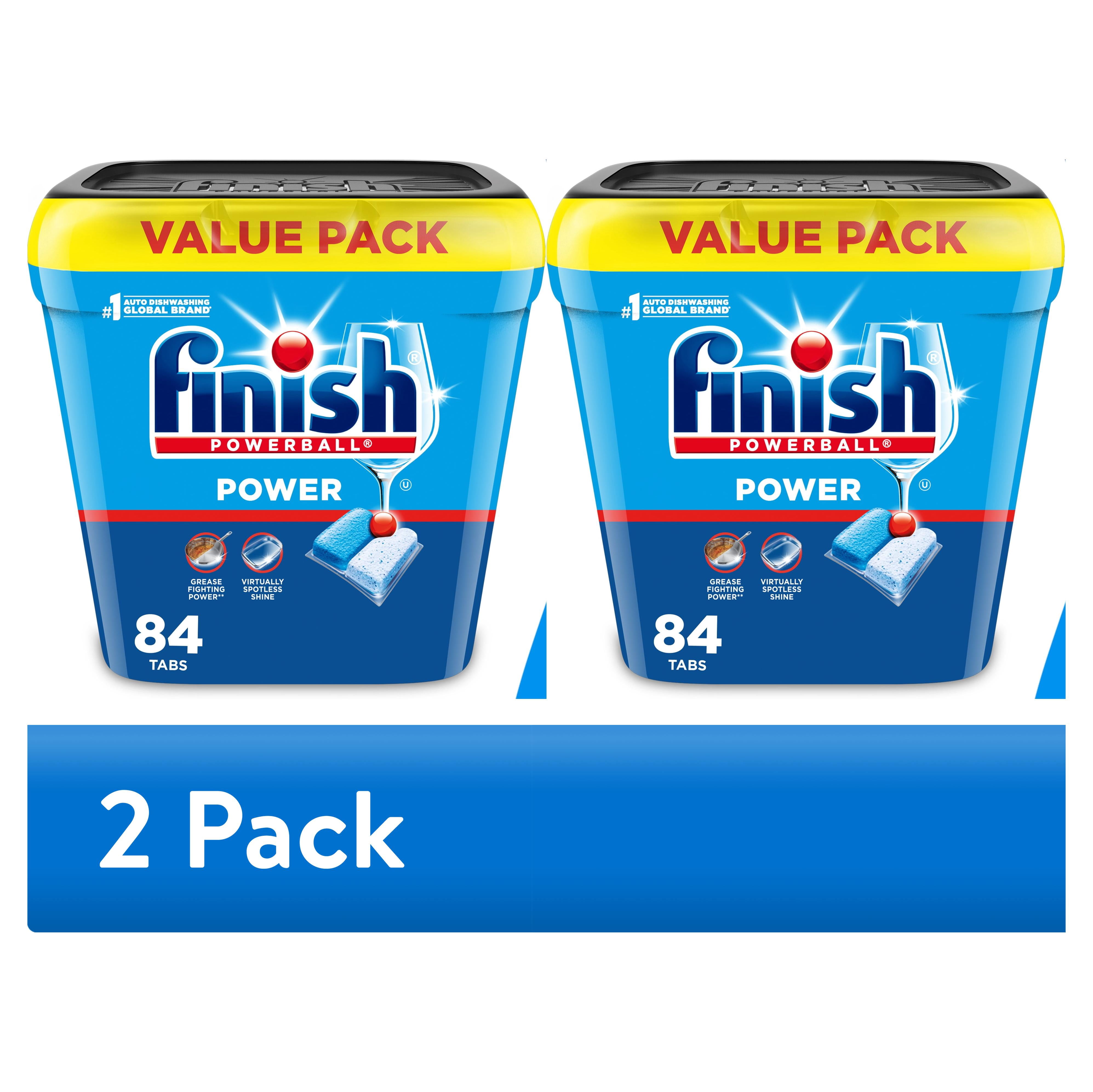 (2 pack) Finish Power Dishwasher Pods, No Pre-Rinse Dishwasher Detergent Tabs Soap, Deep Clean, 84 Count