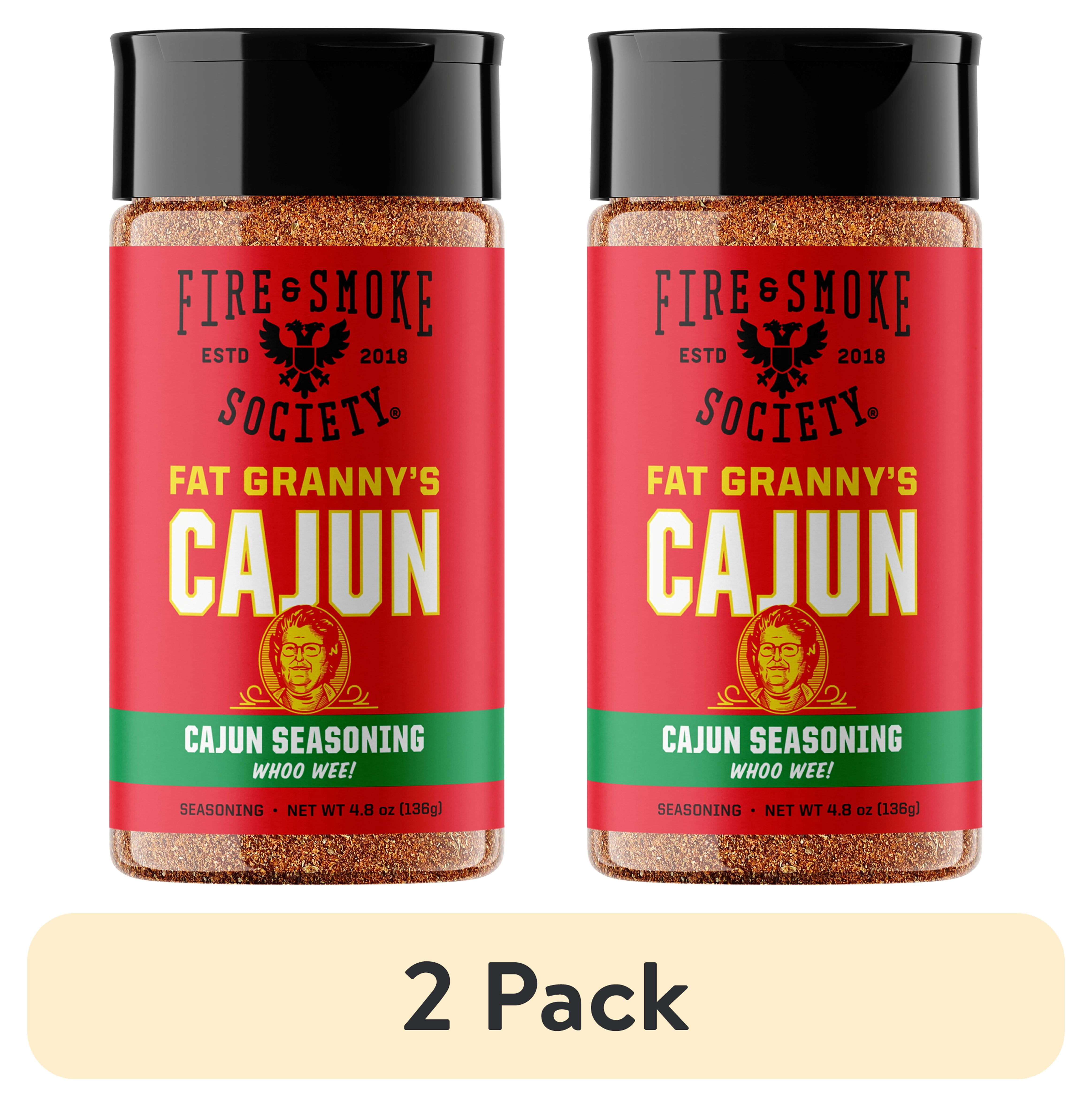 (2 pack) Fire & Smoke Society  Cajun Seasoning, 4.8 oz Mixed Spices & Seasonings